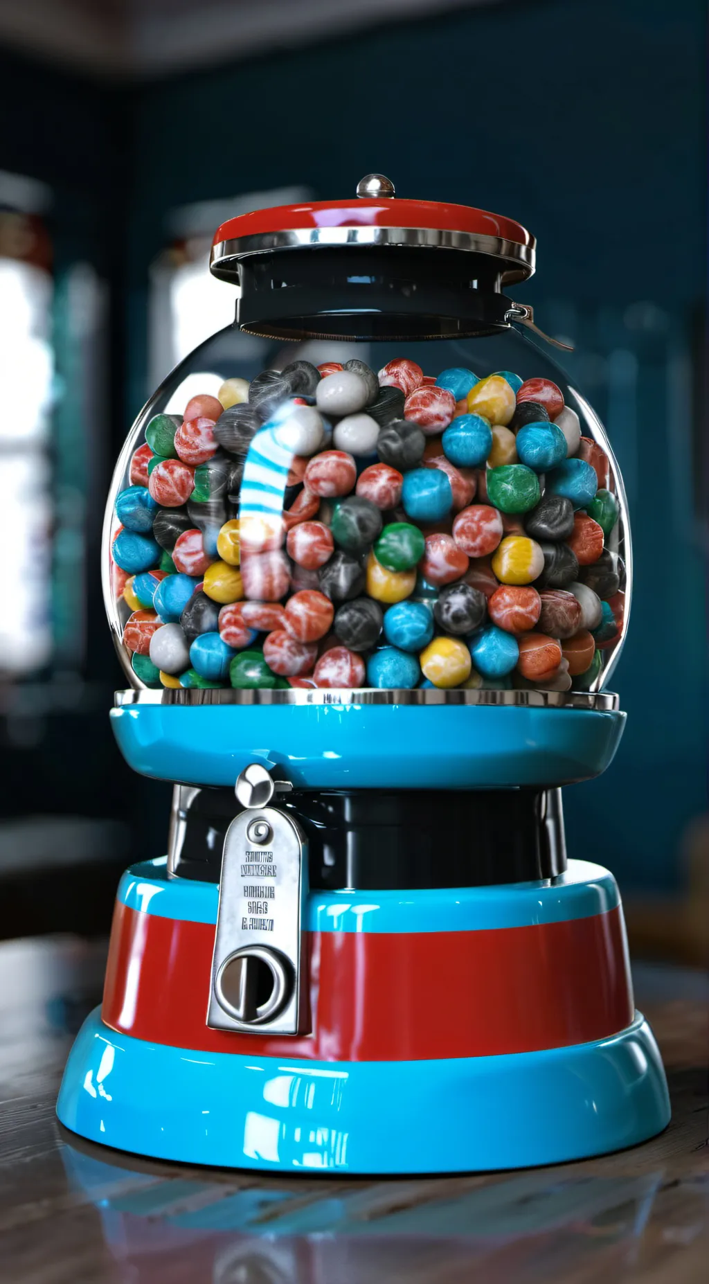 ai character:  gumball machine background