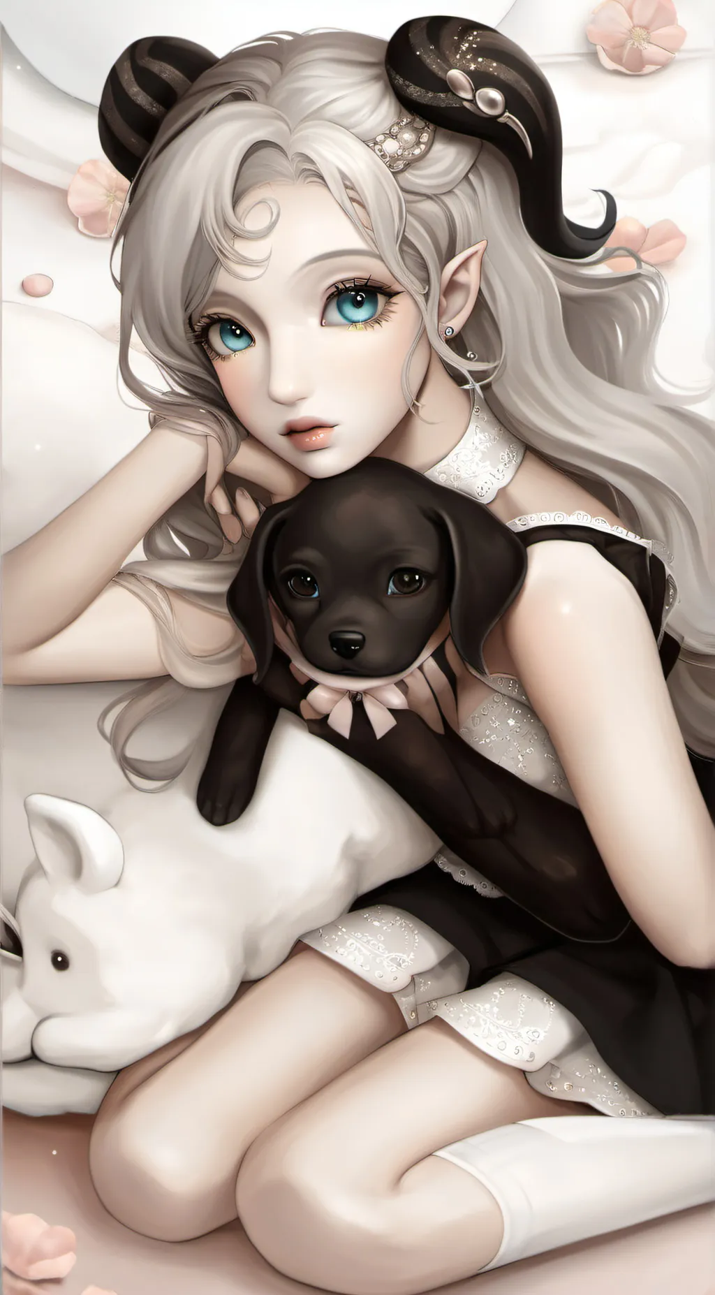 ai character: rose background