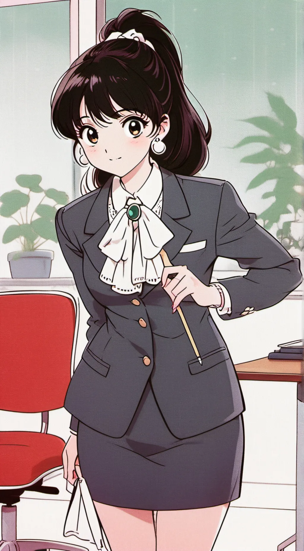 ai character: Hannah Famicom  background