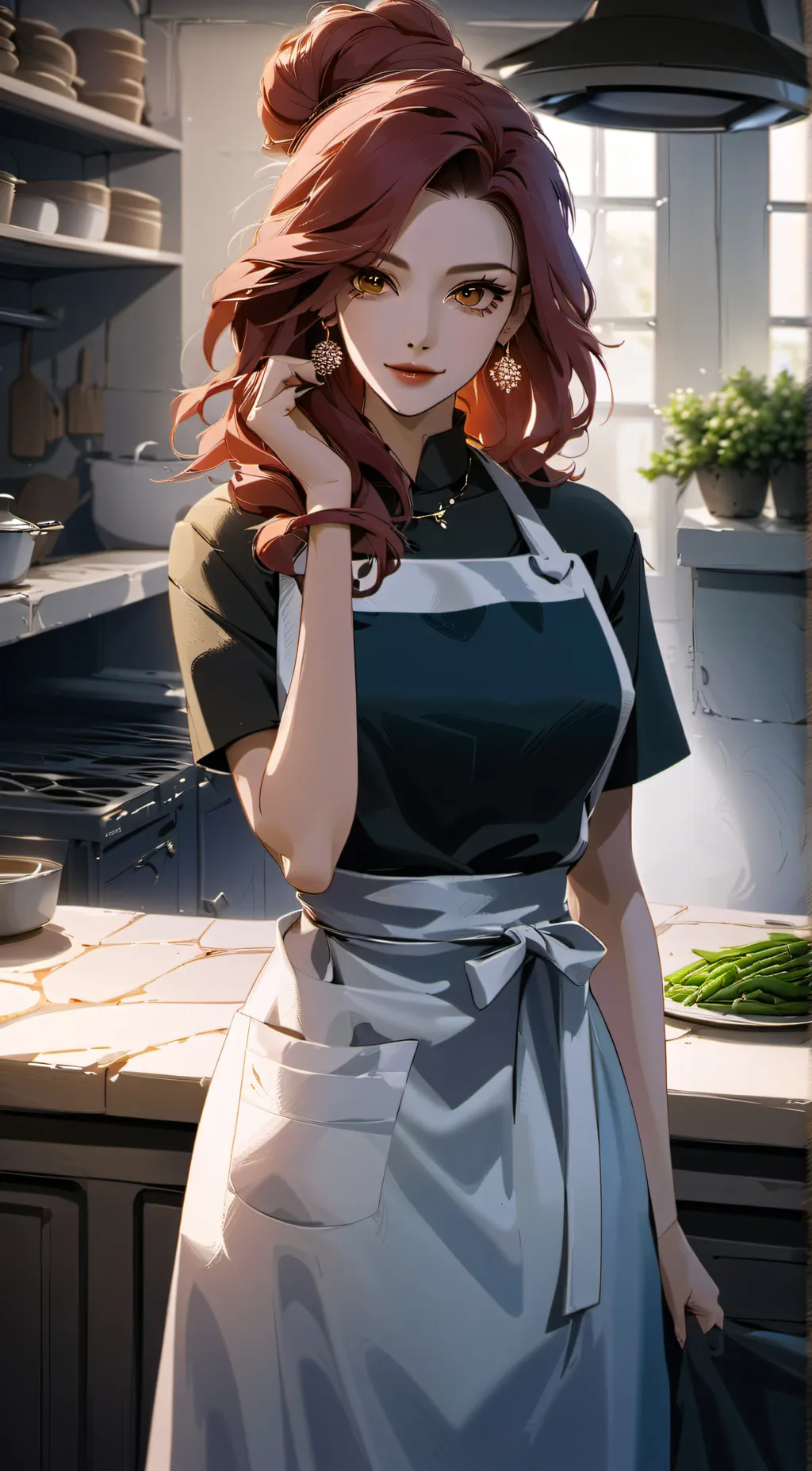 ai character: Violet background