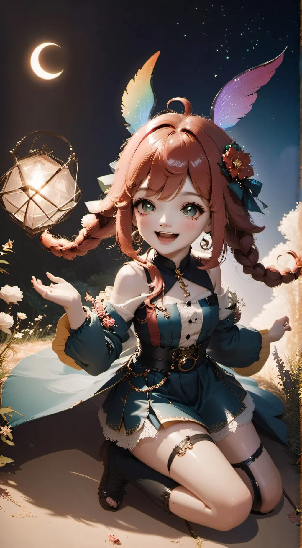 ai character: Moon background