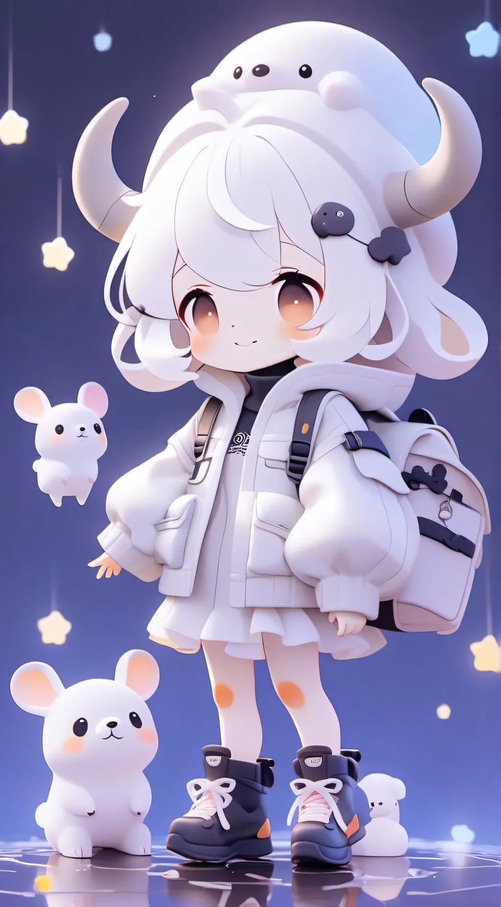 ai character: Cinamaroll background