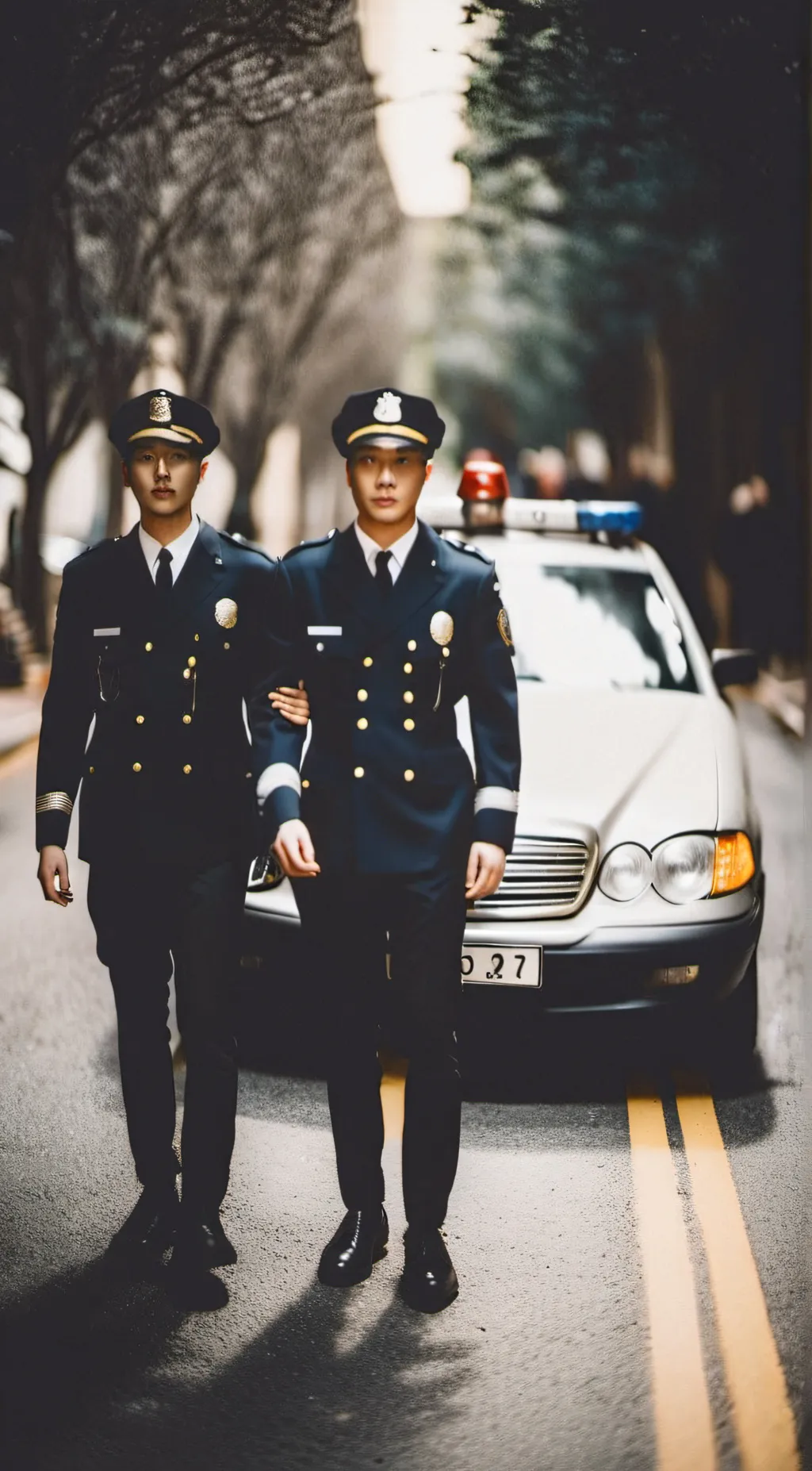 ai character: police girls background