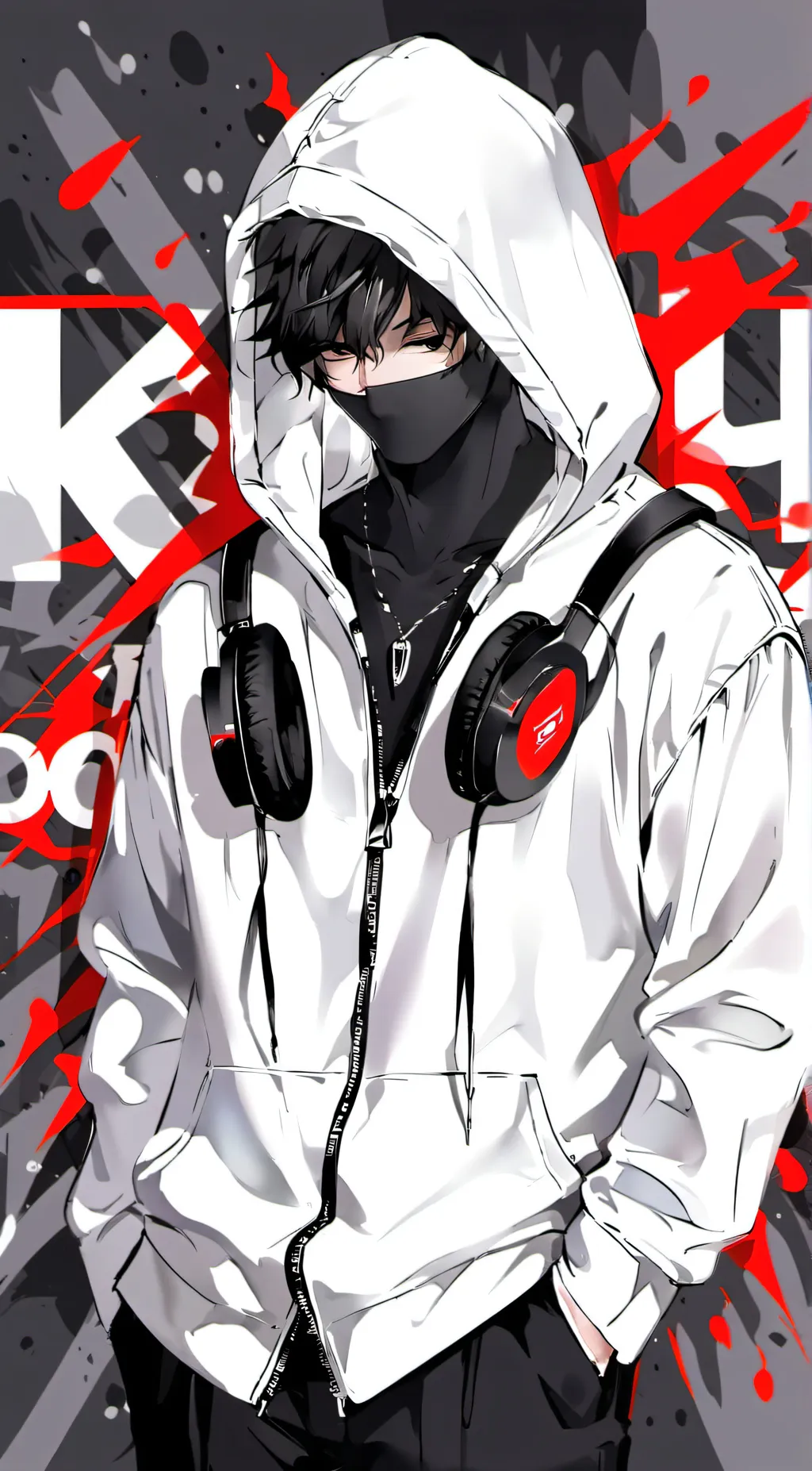 ai character: 🖤☠️🖤☠️ background