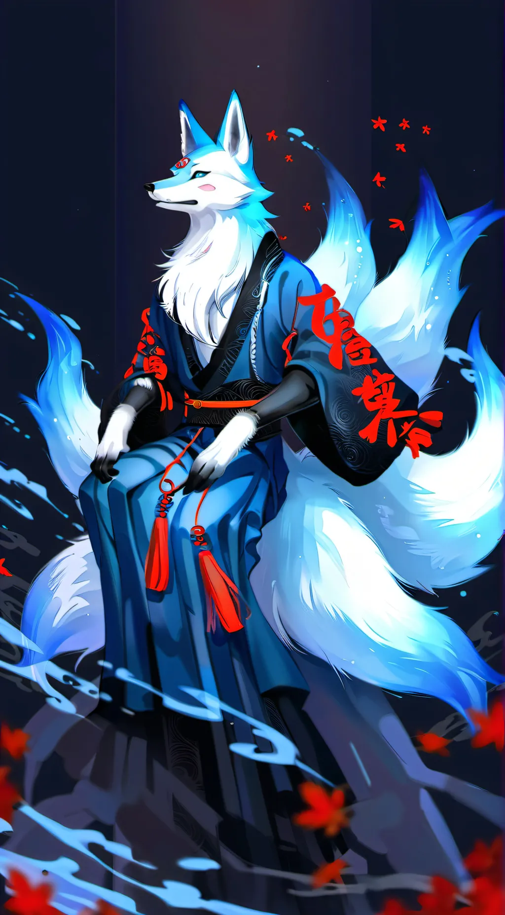 ai character: kitsune or kara background