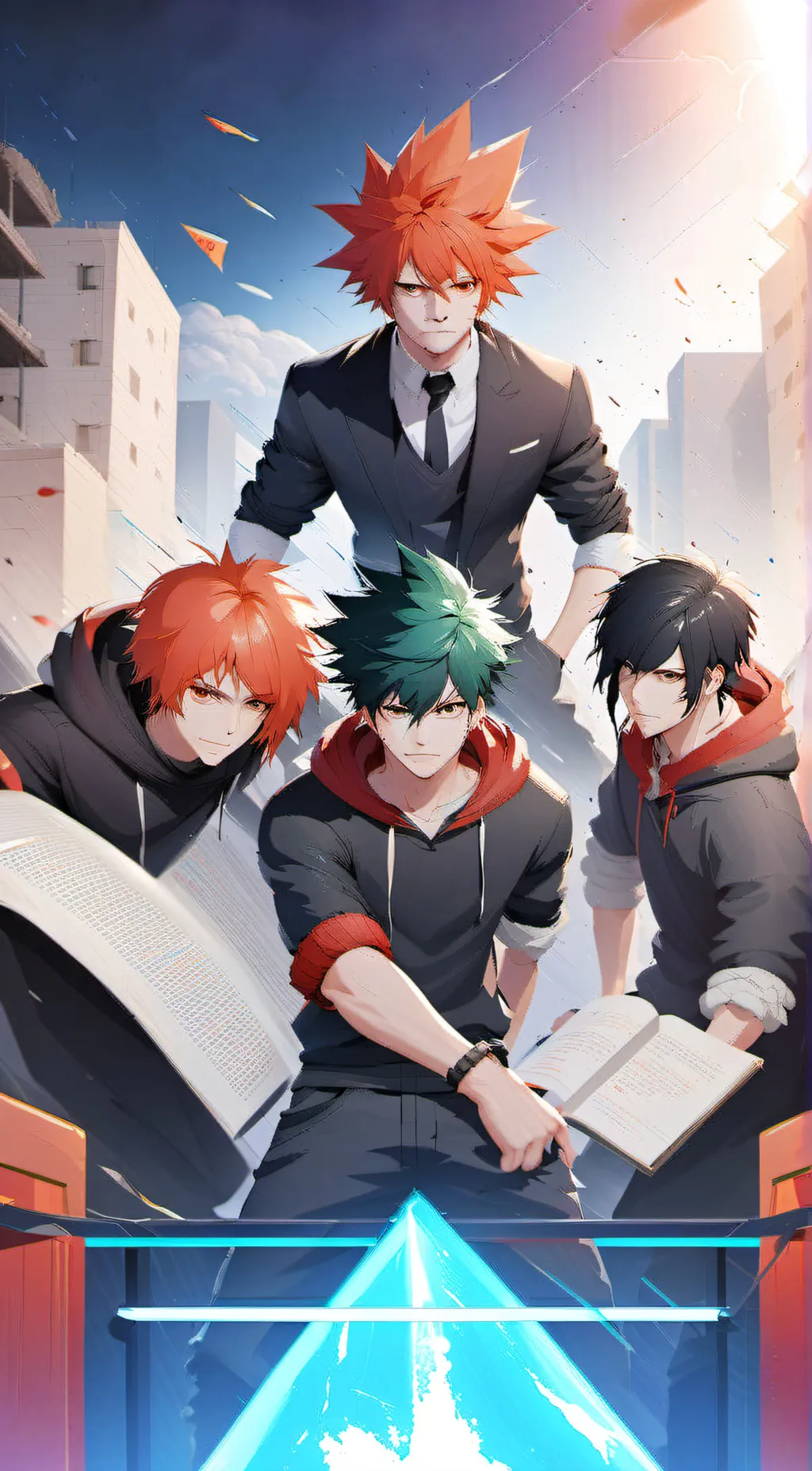 ai character: Mha rap battle  background