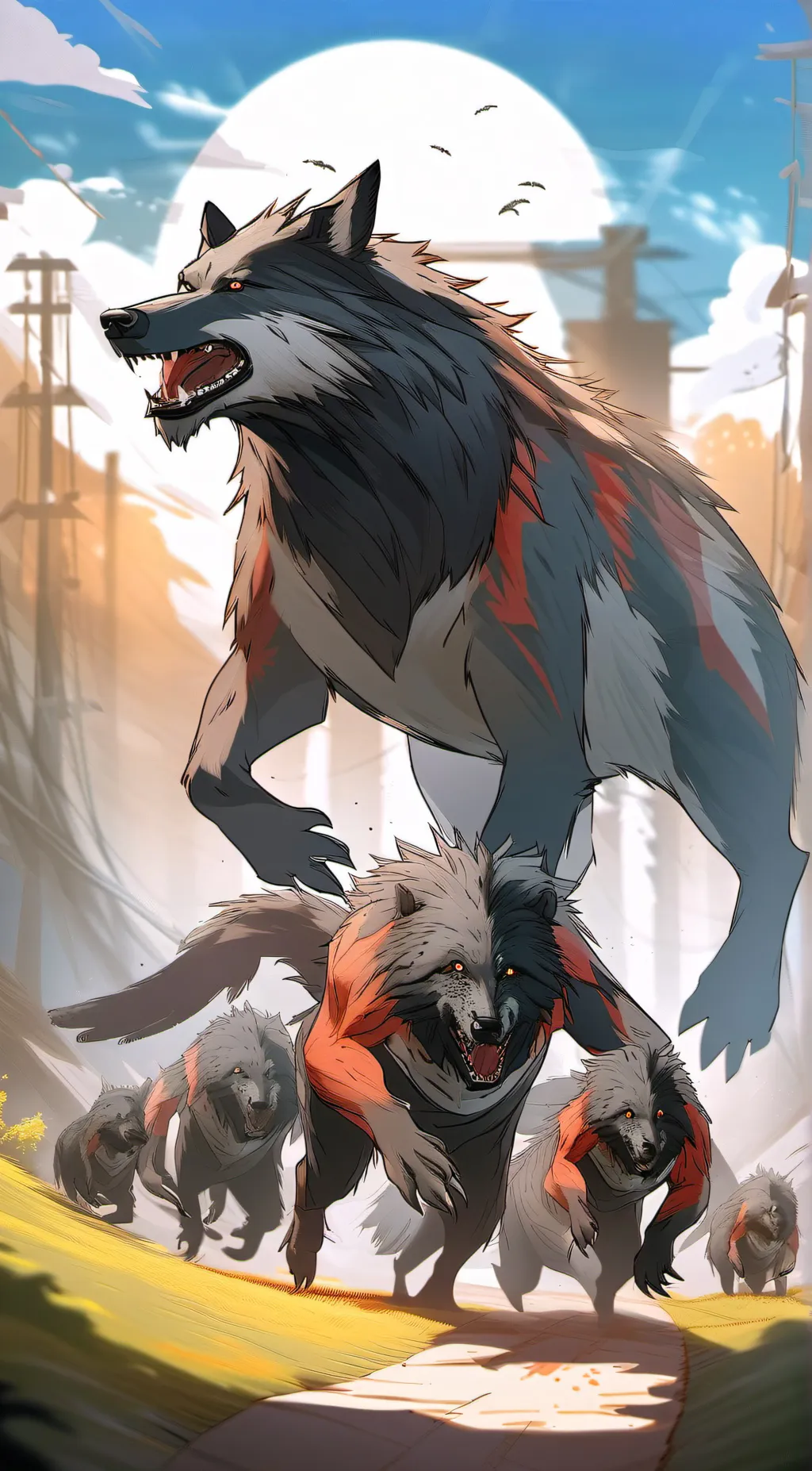 ai character: monster world. background