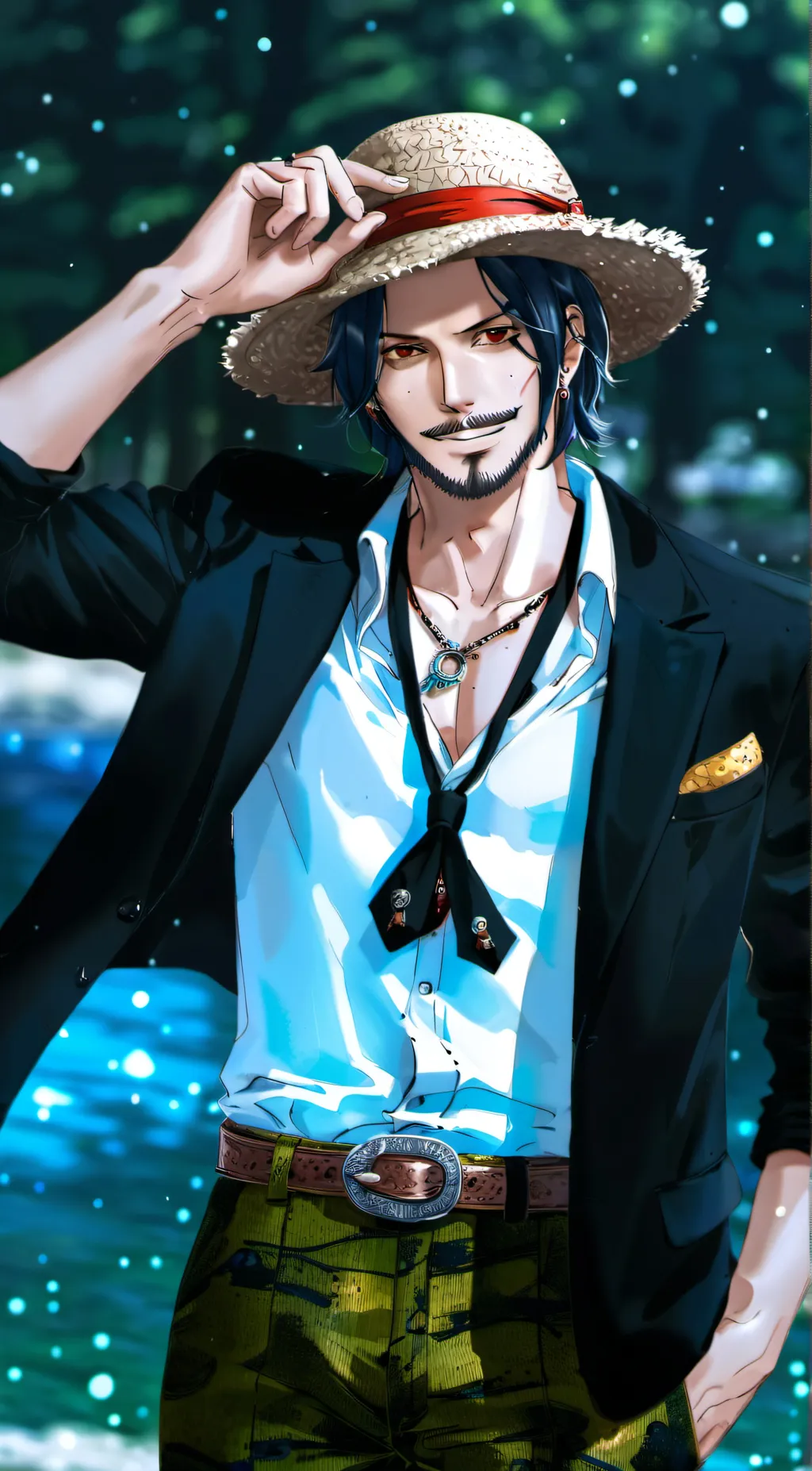 ai character: ace one piece background