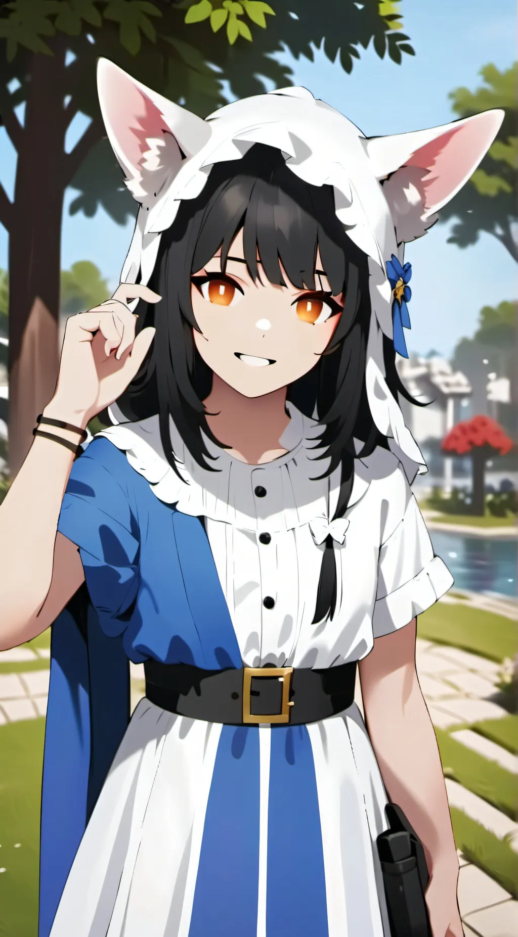 ai character: girl background