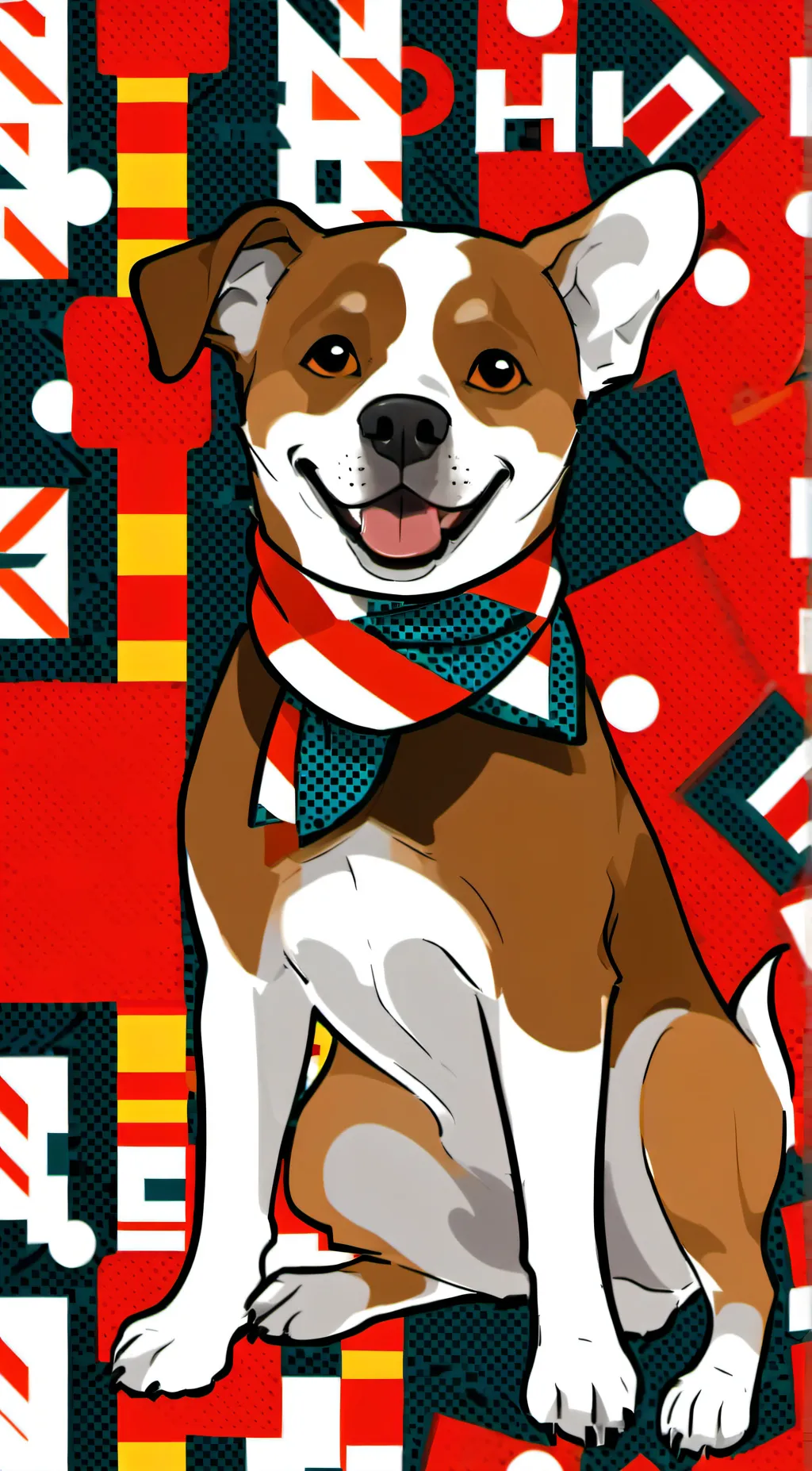 ai character: dog day background