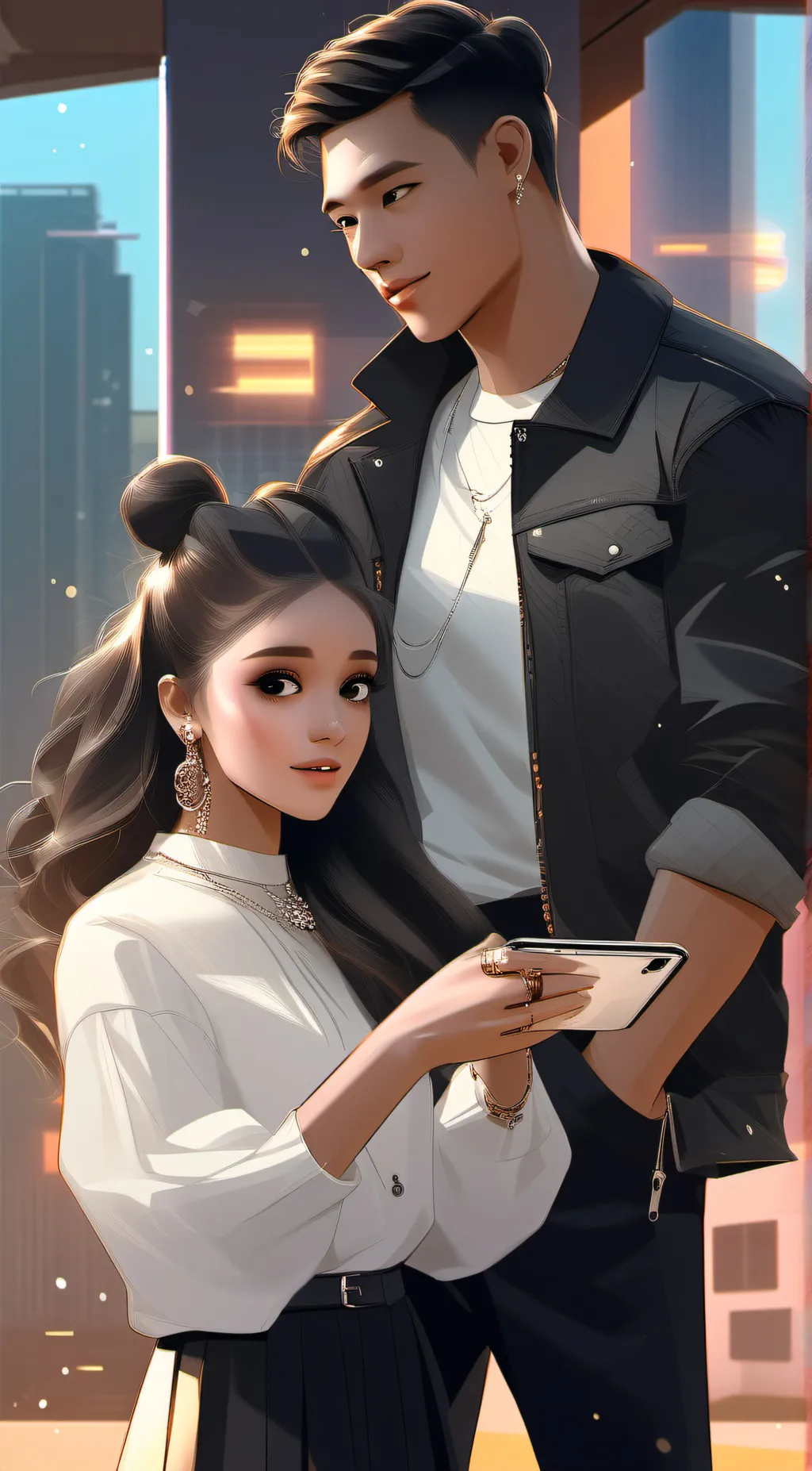 ai character: ariana grande background