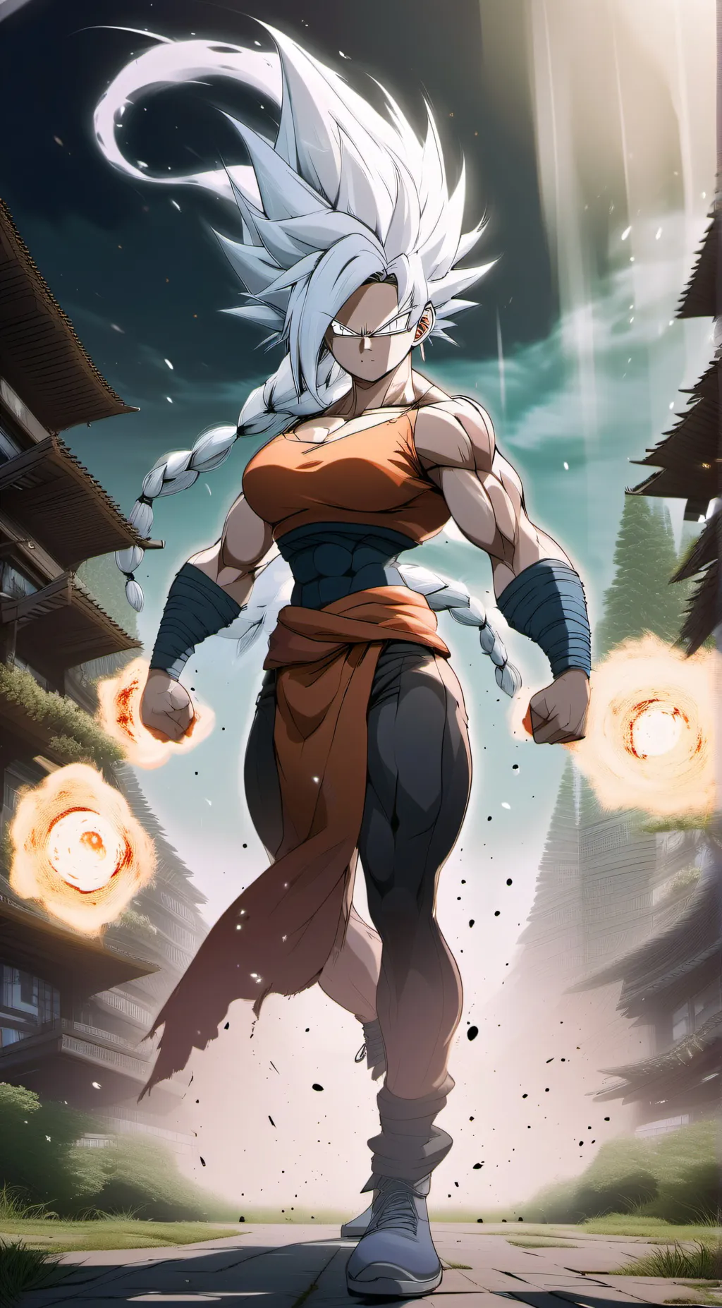 ai character: Goku (Female)  background