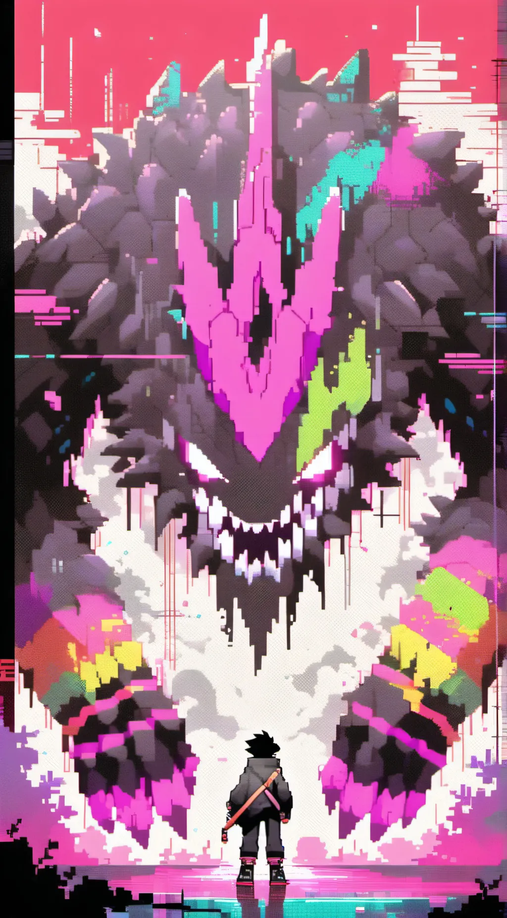 ai character: obstructed background