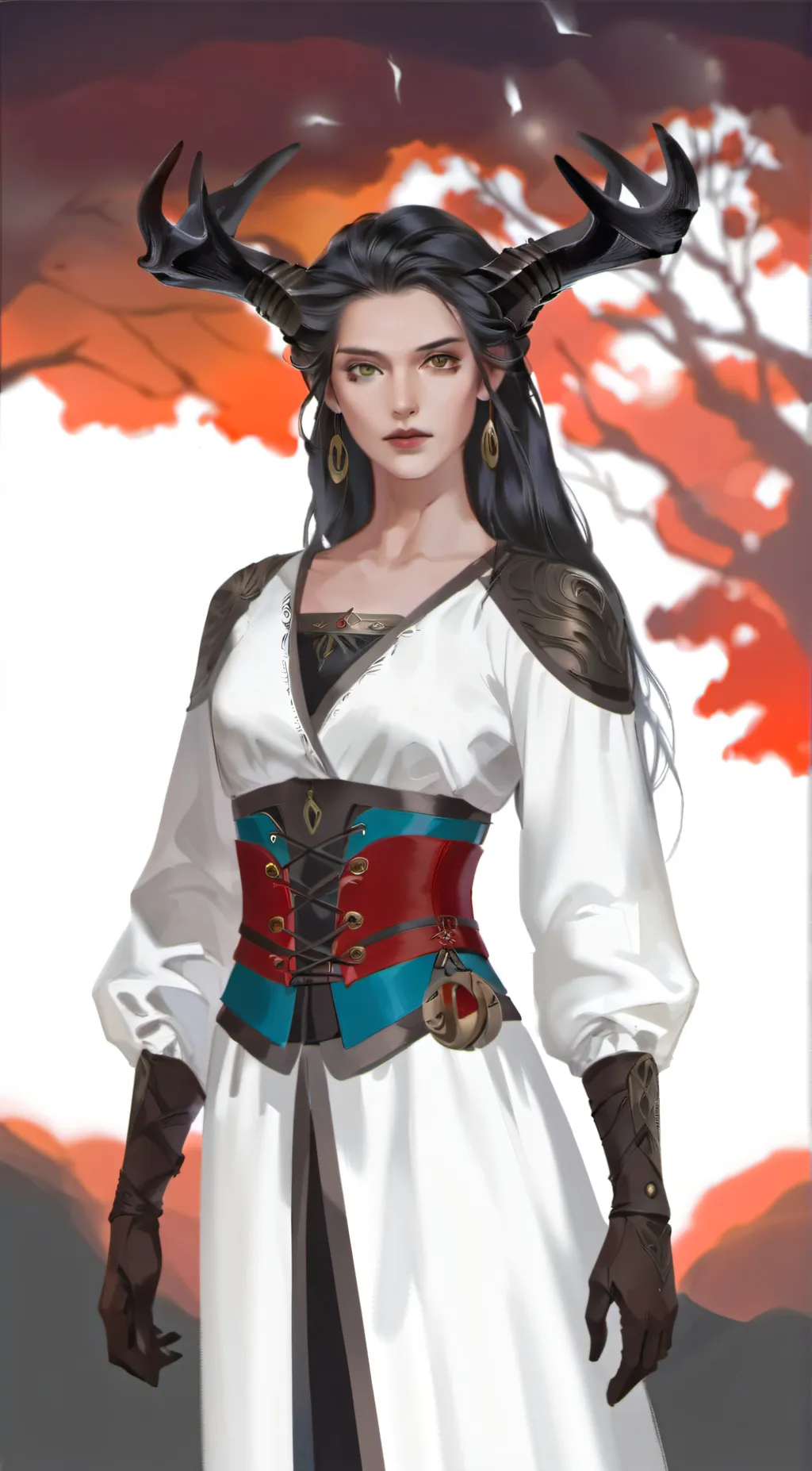 ai character: Violet background