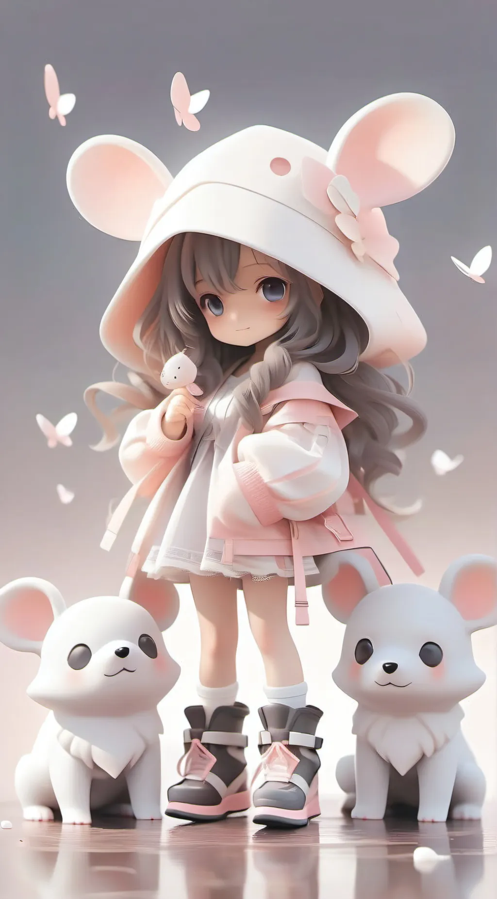 ai character: Cute girl background