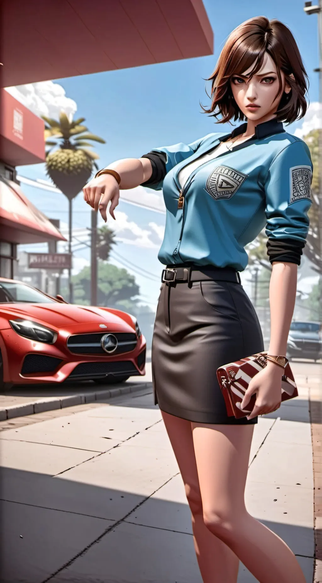 ai character: Mikasa GTA FIVE background