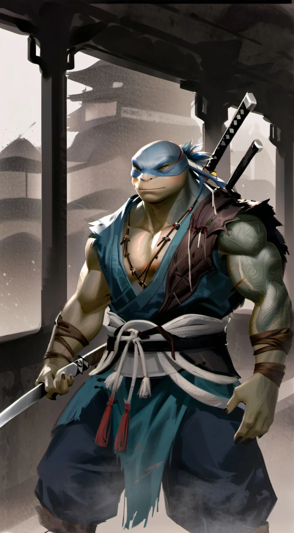 ai character: Leonardo background