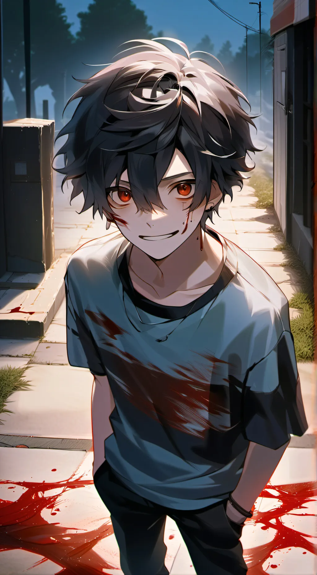 ai character: Jeff the killer  background