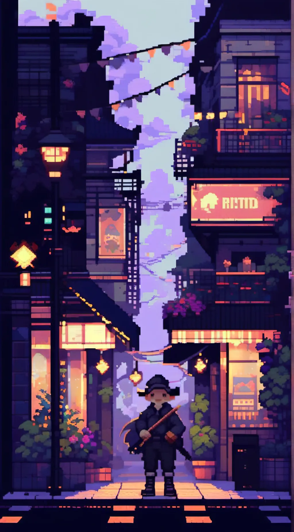 ai character: Night shadow background