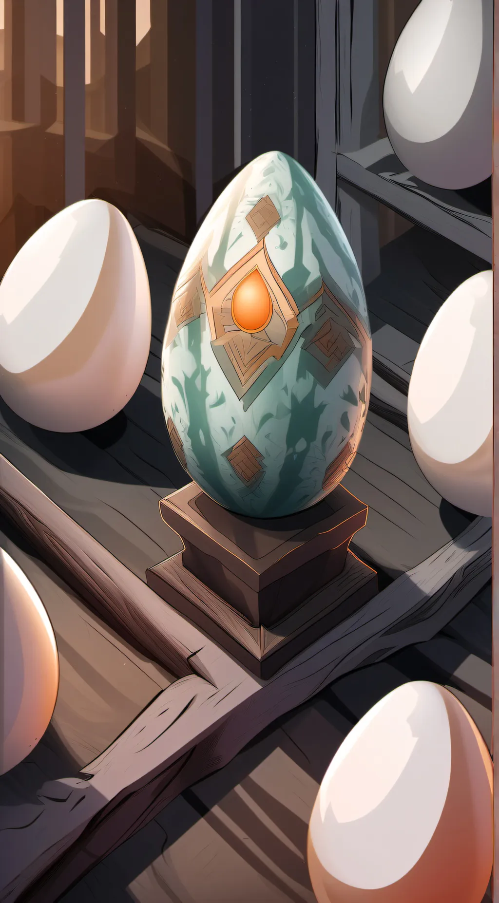 ai character: Egg background