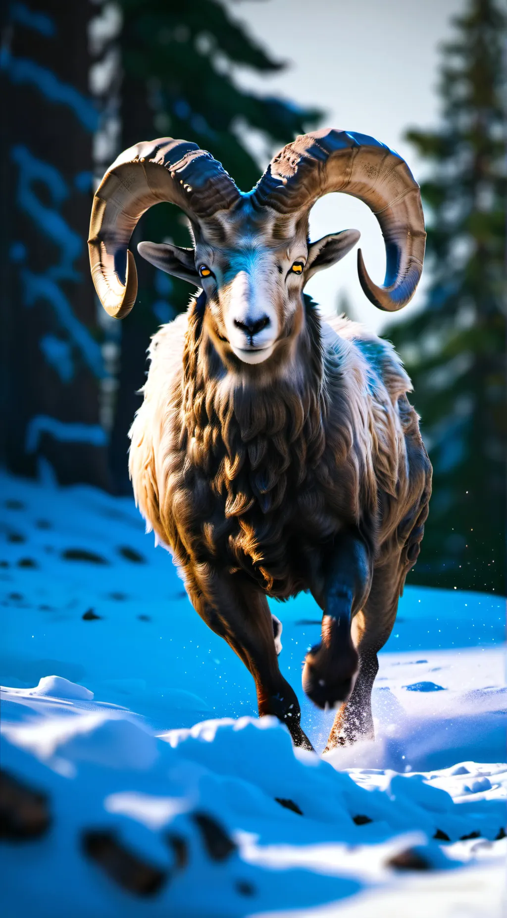 ai character: Bighorn sheep background