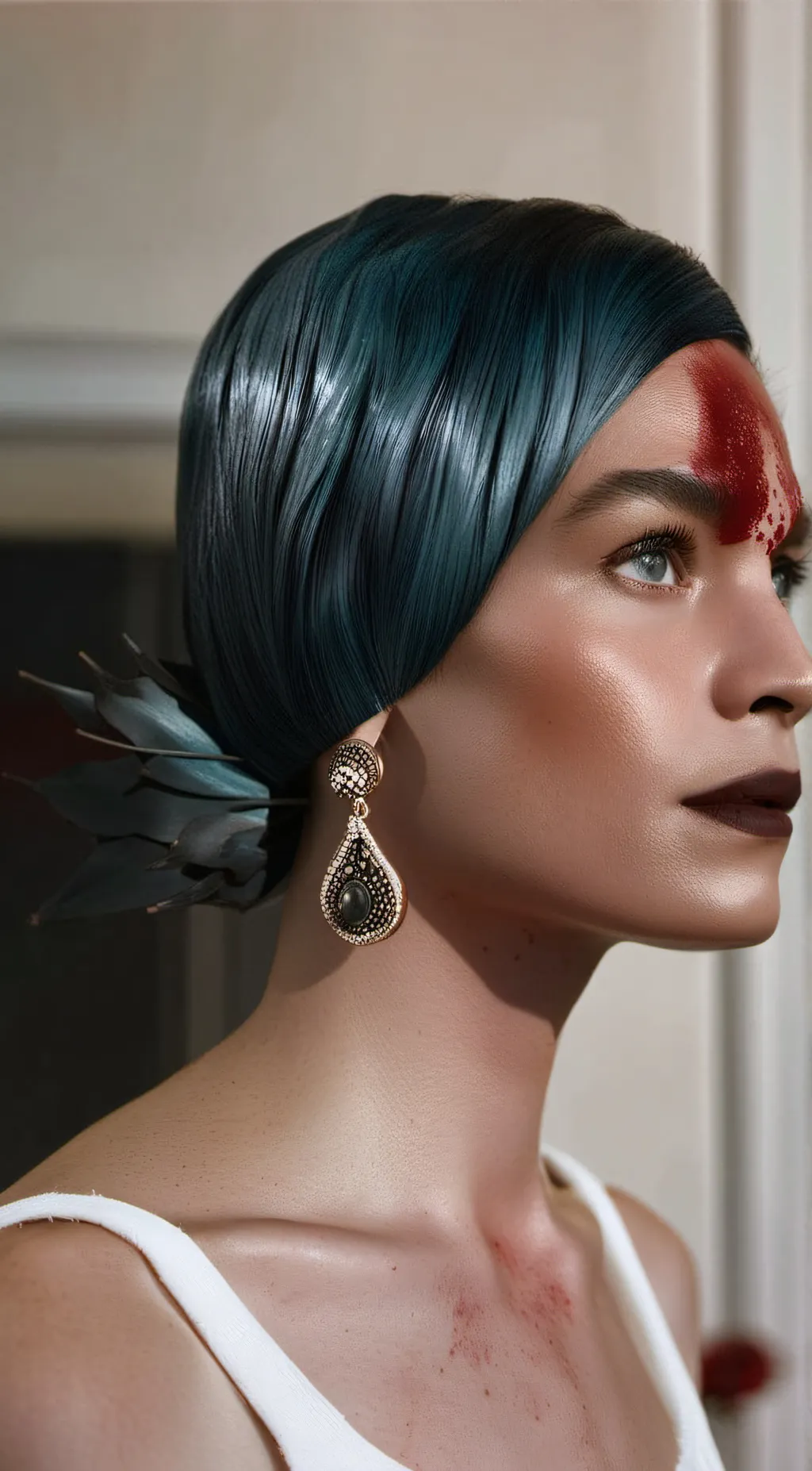 ai character: pretty blood background