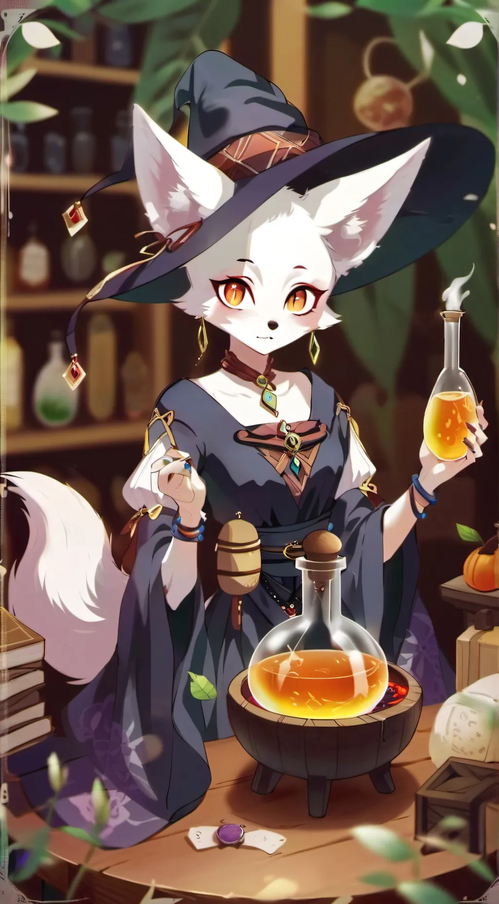 ai character: FurryWarDrazzer background