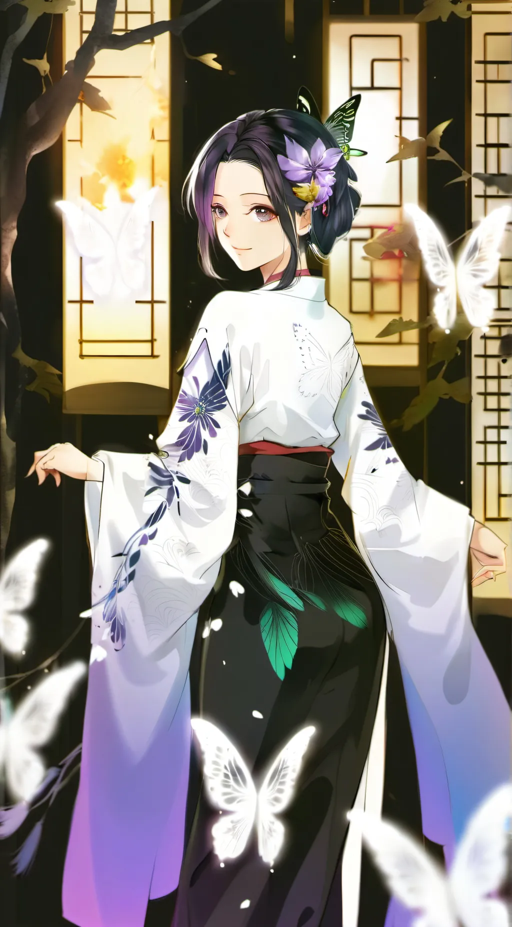 ai character: Shinobu kocho  background