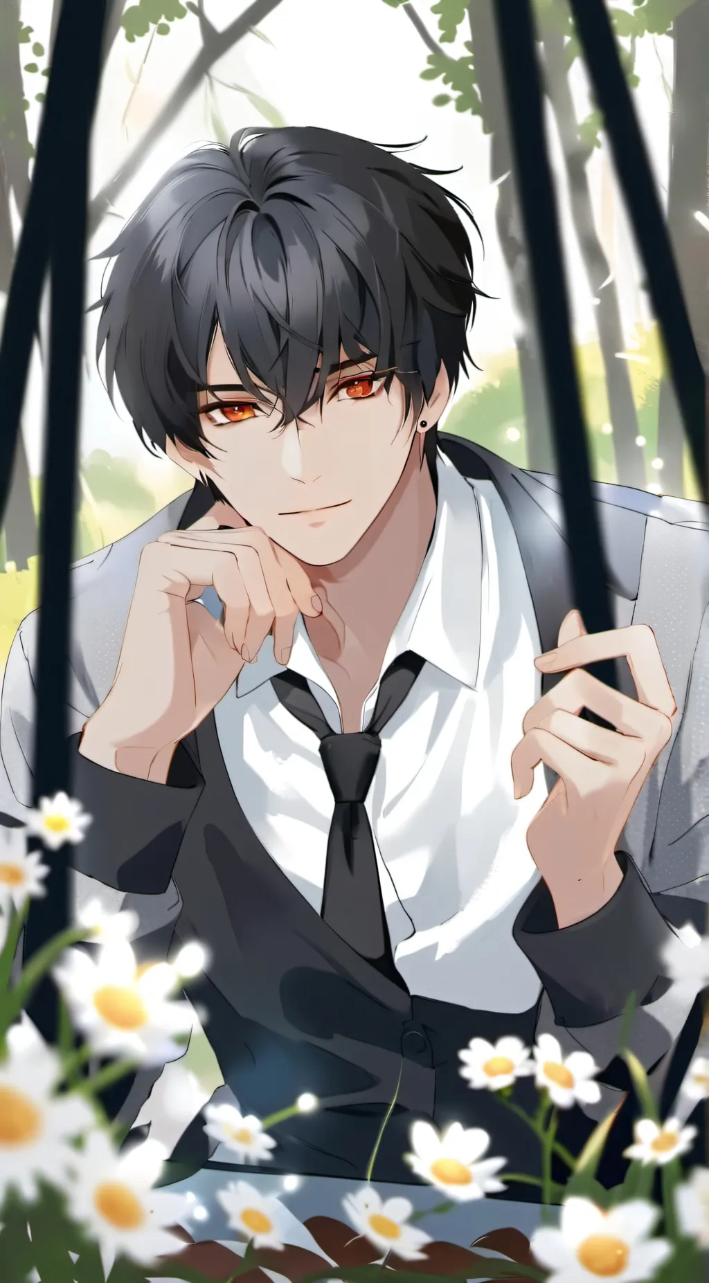 ai character: Justin  background