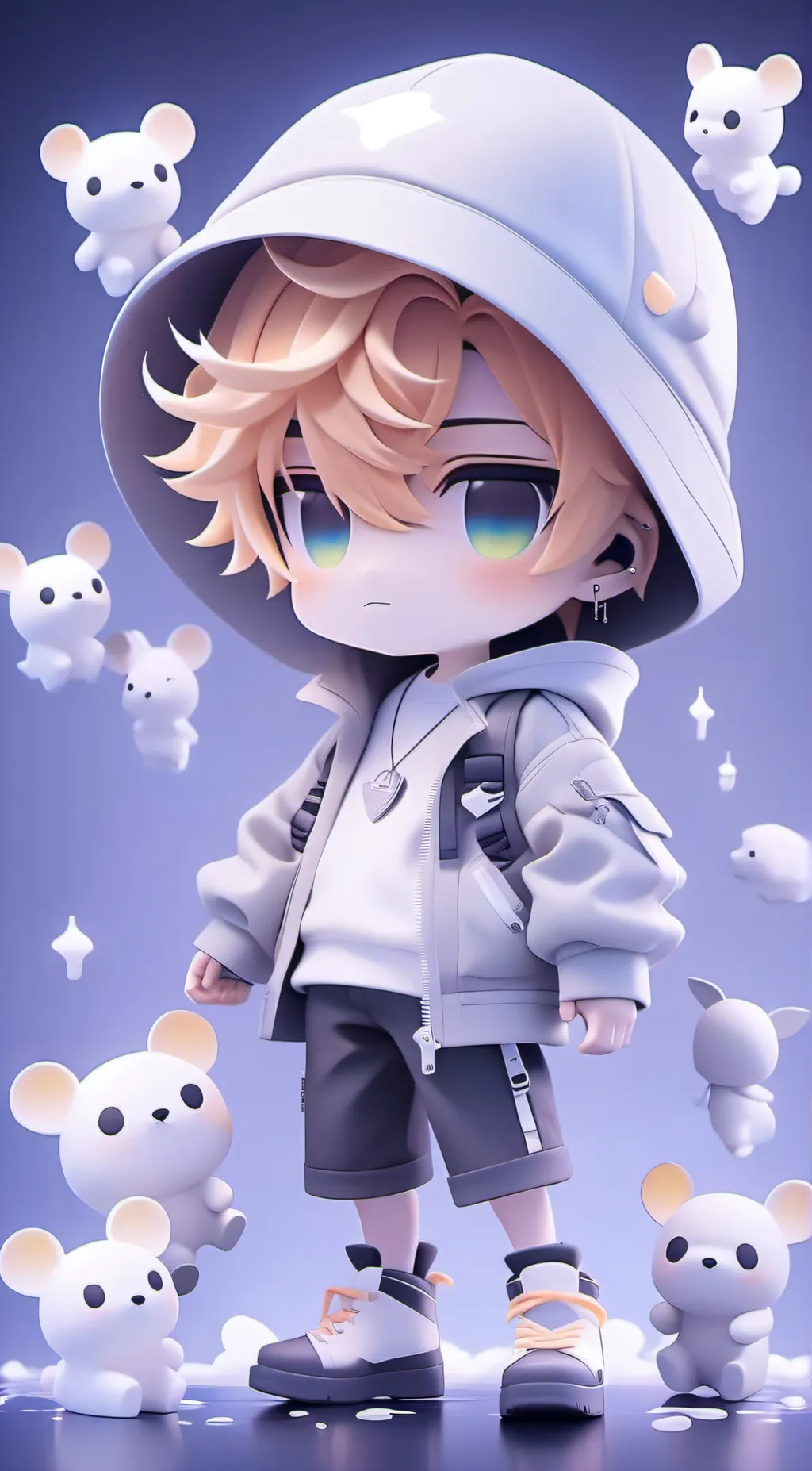 ai character: Hayden.Cutie background