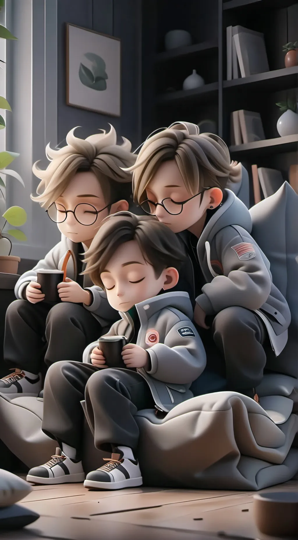 ai character: sleepover  background