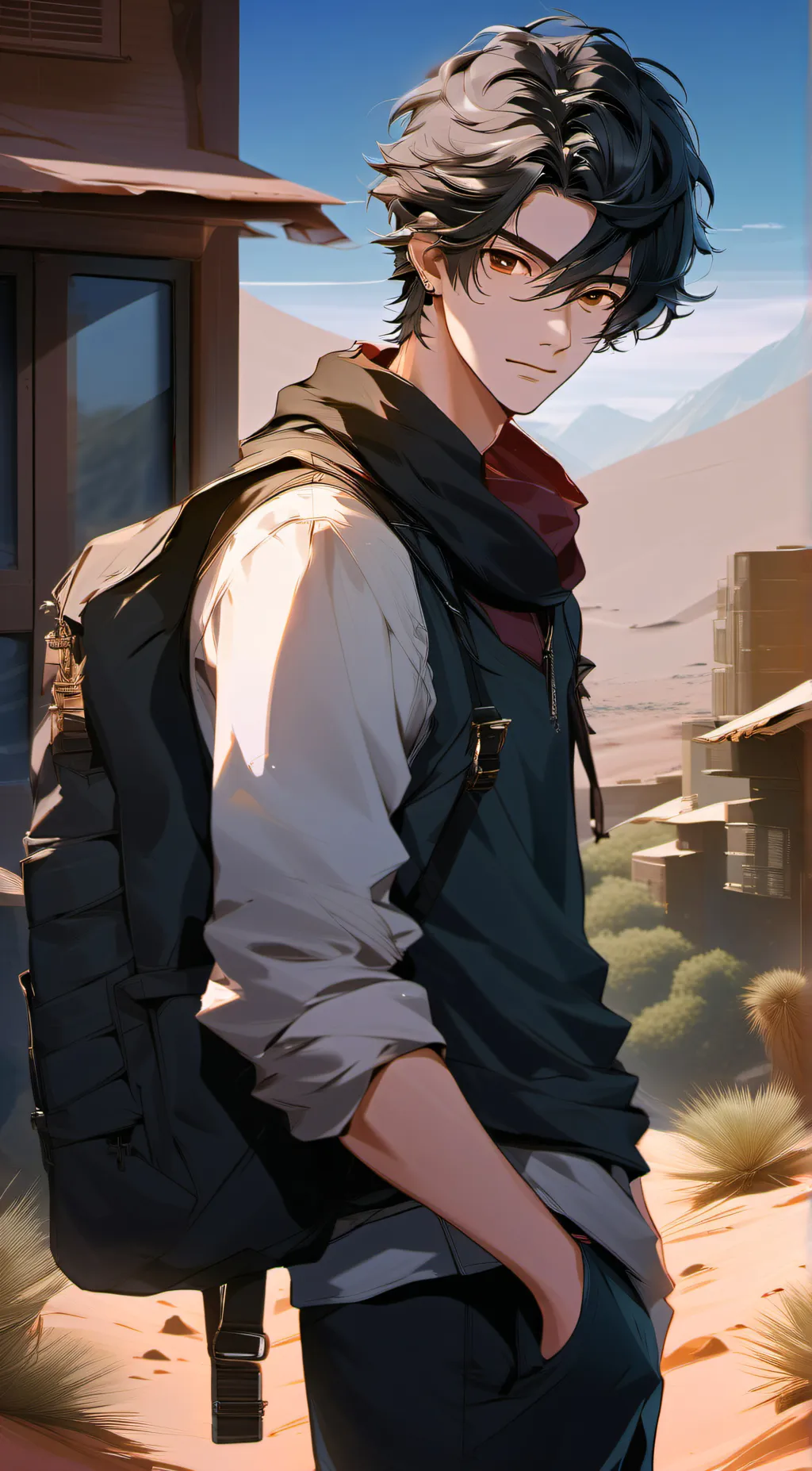 ai character: Kenichi Sakane  background