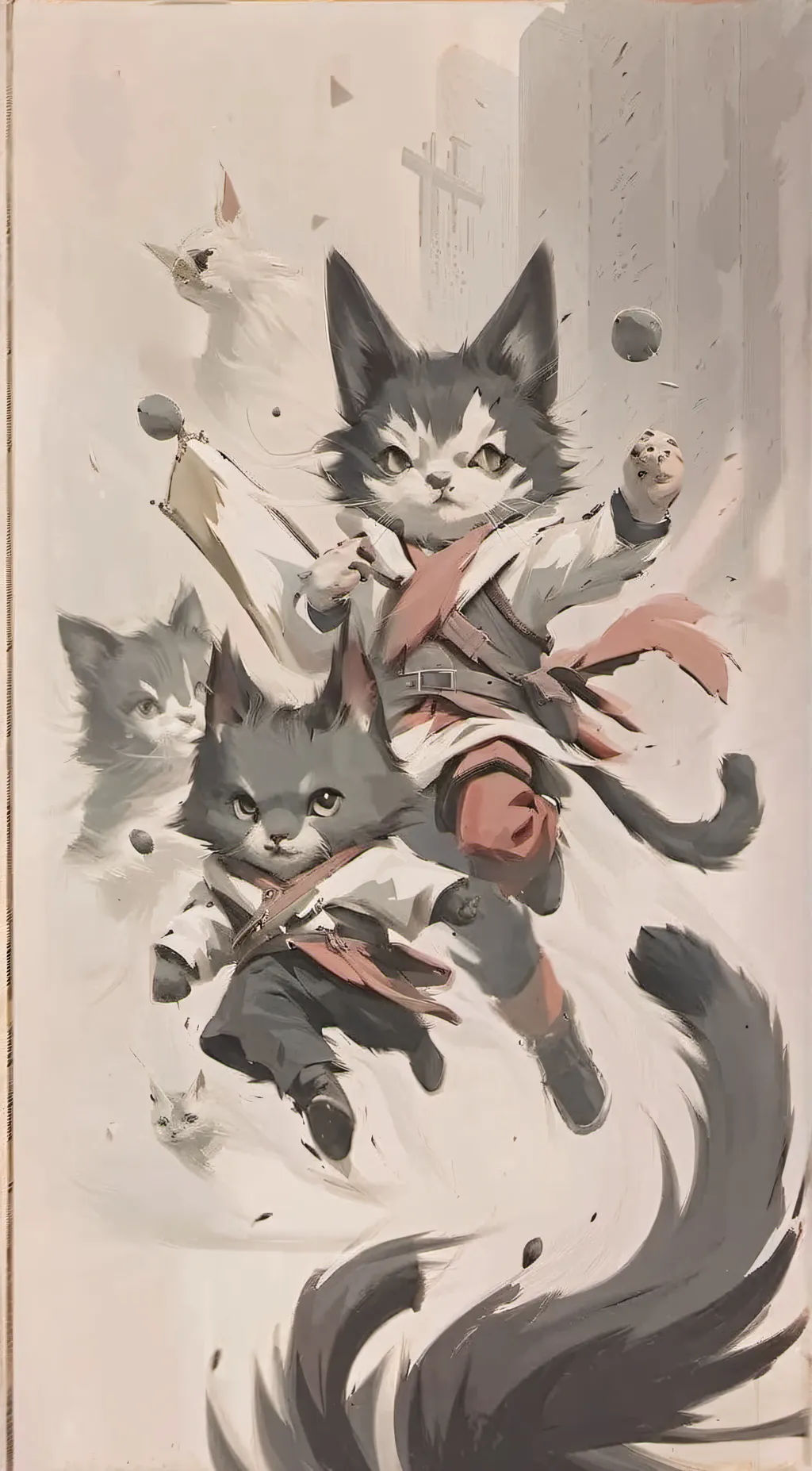 ai character: Mike the cat background