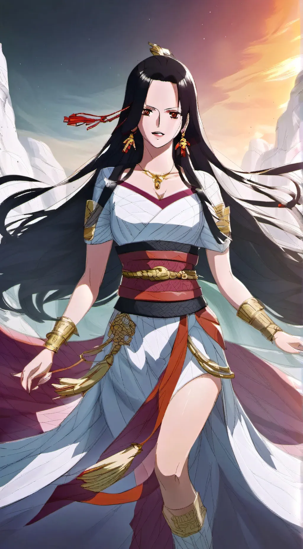 ai character: Boa Hancock  background