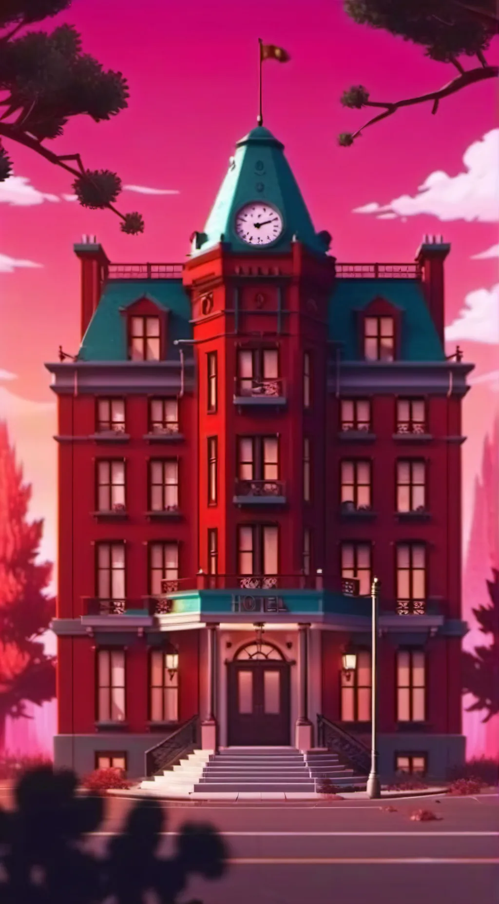 ai character: Hazbin Onewe background