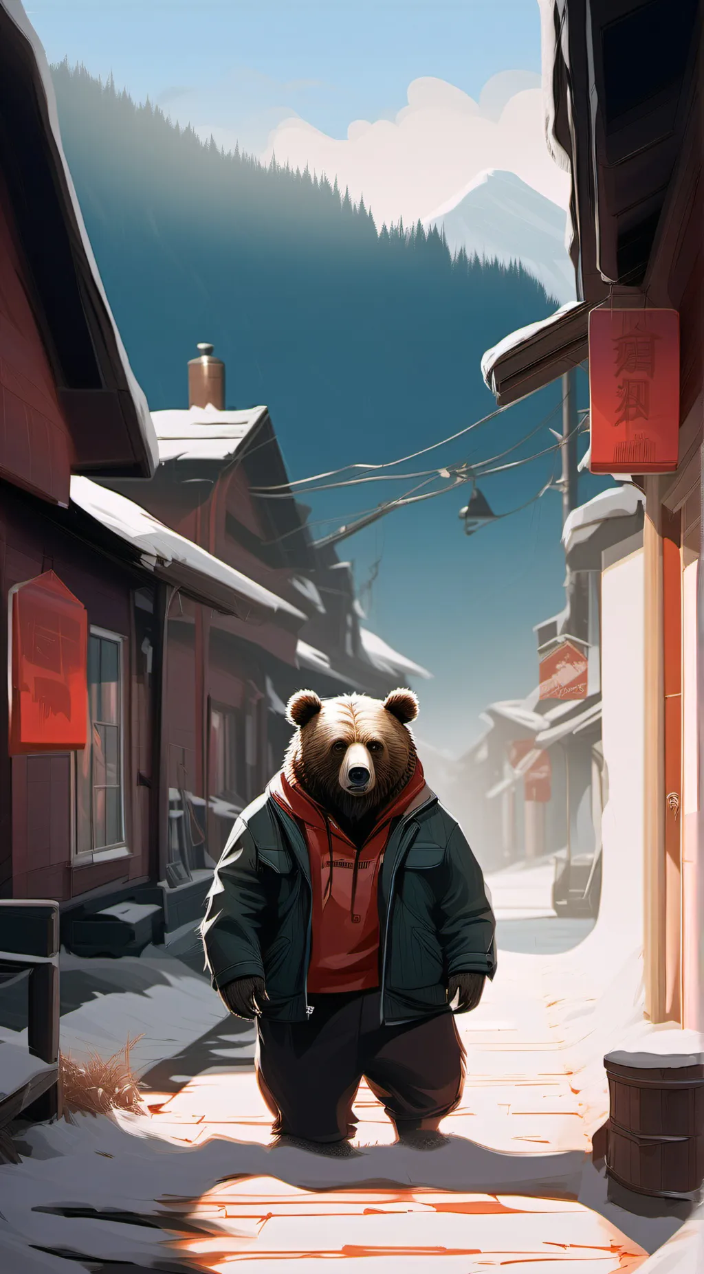 ai character: Freddy faz bear  background