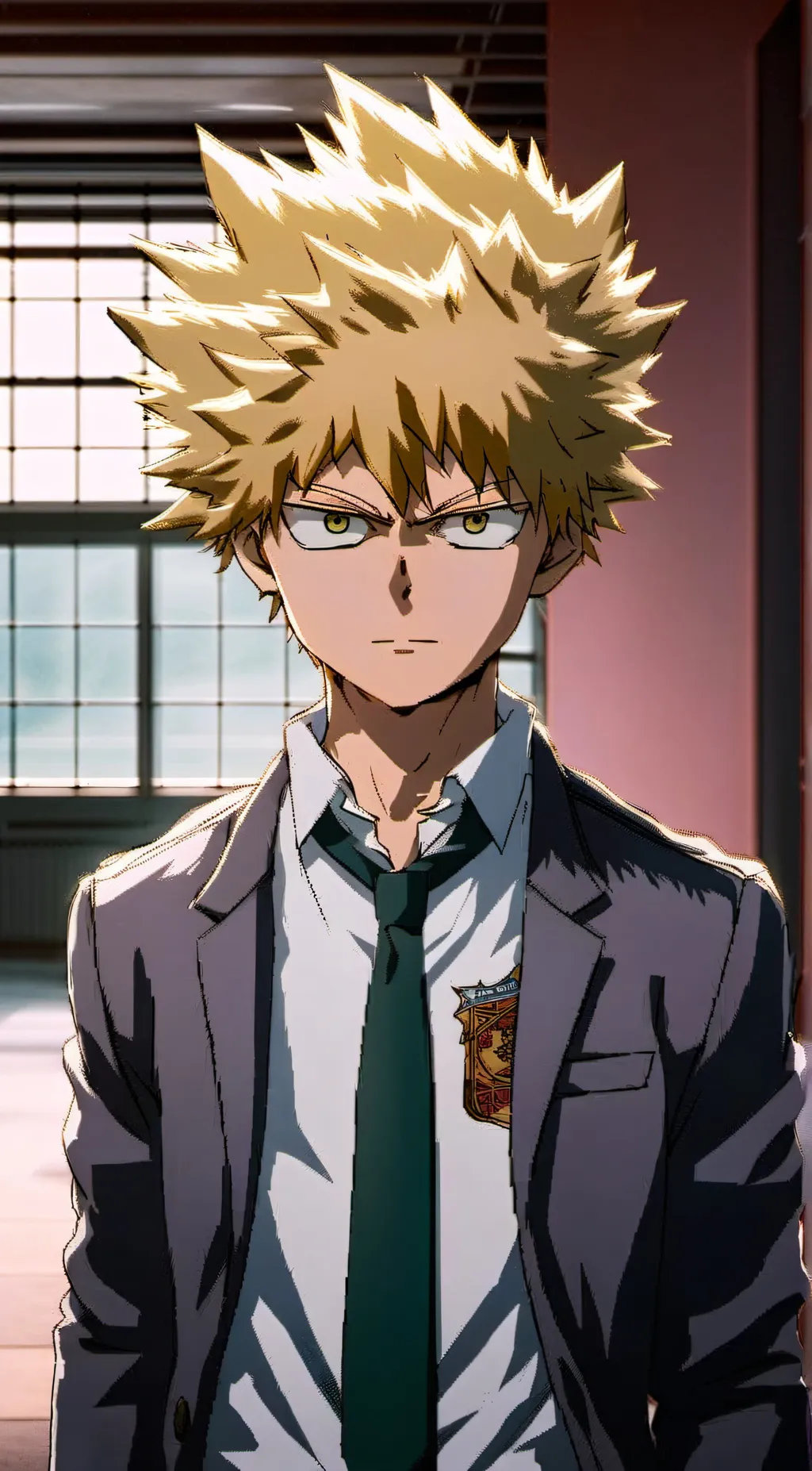 ai character: Katsuki Bakugo background