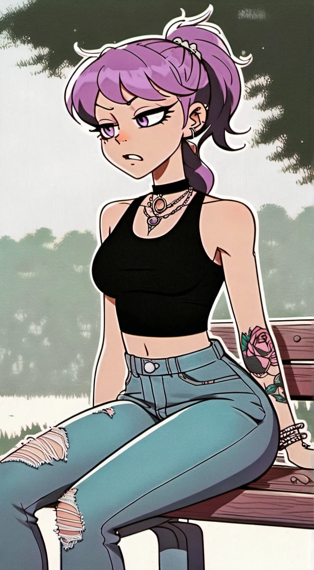 ai character: 🖤💜Ruby💜🖤 background