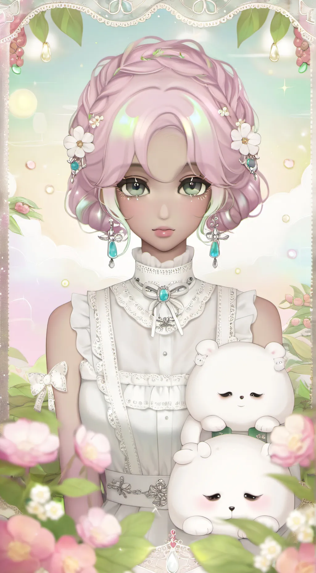 ai character: Blossom background