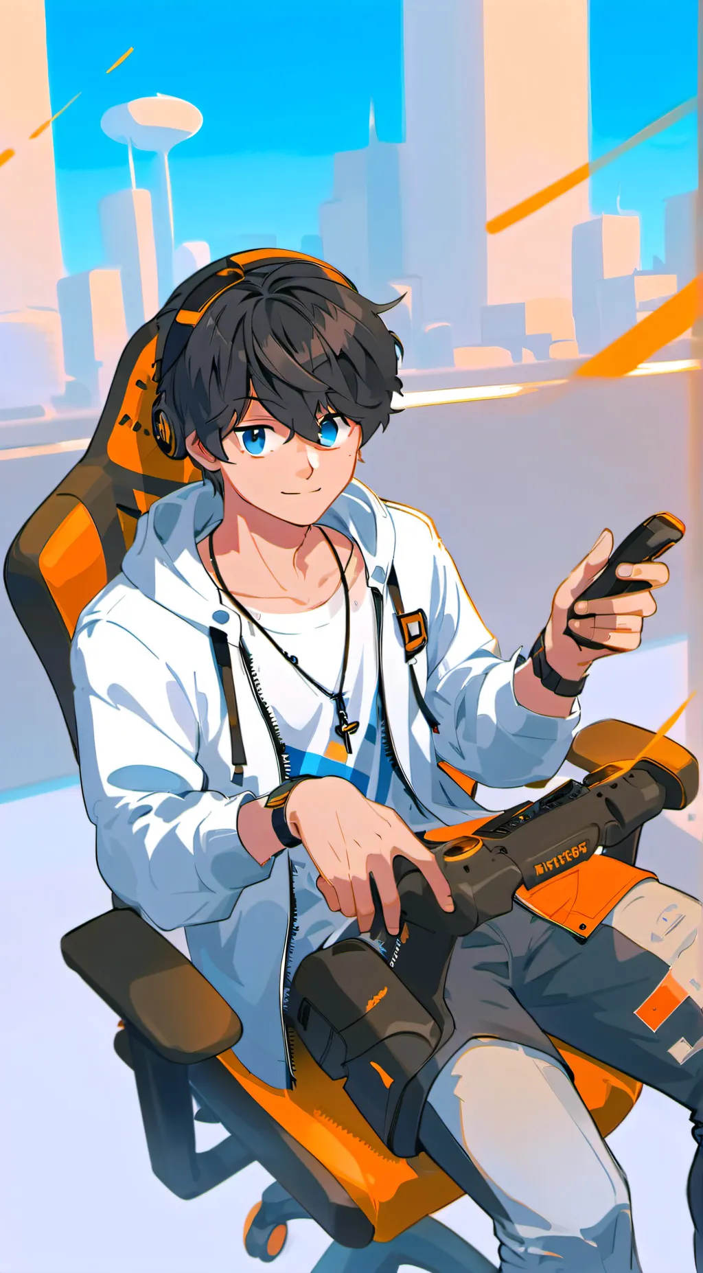 ai character: Even background