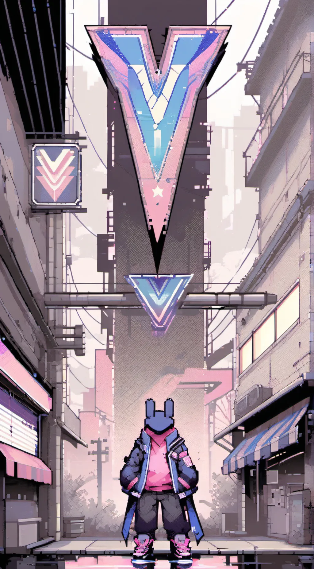 ai character: The Vees (vVv) background