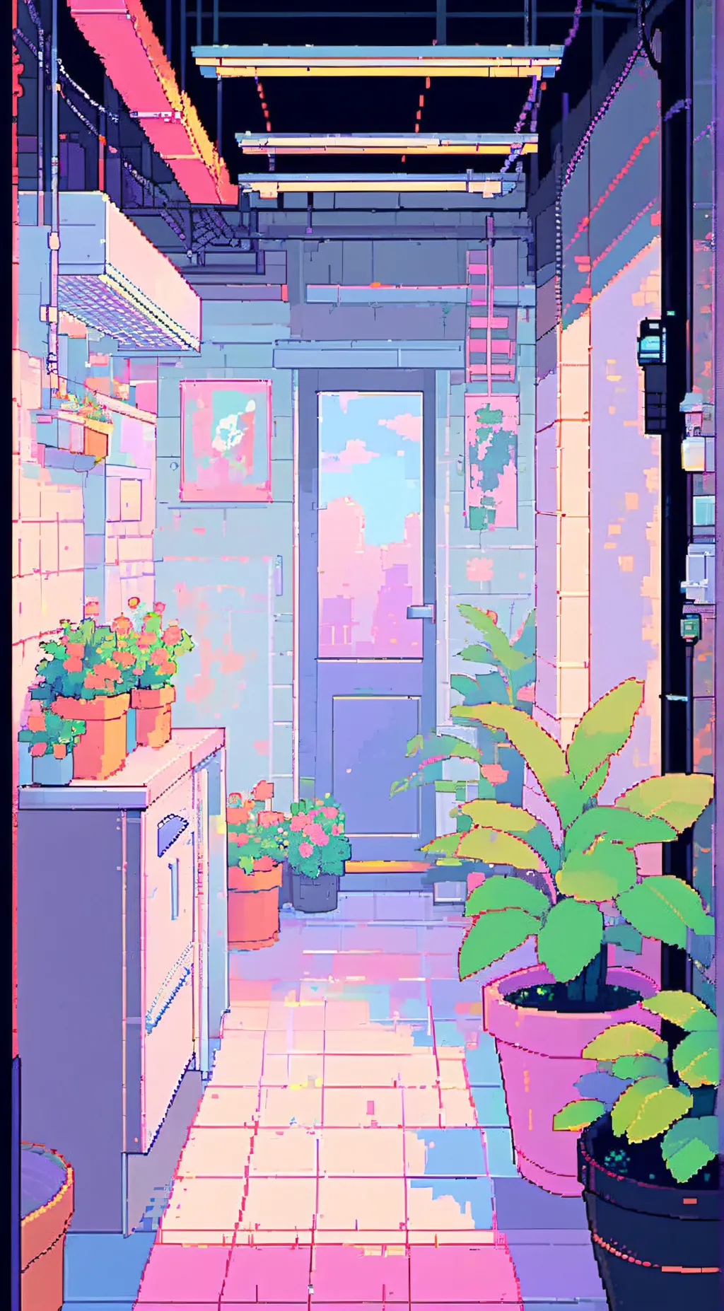 ai character: stitch room background