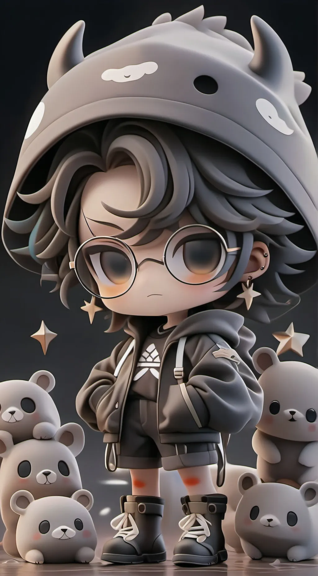 ai character: boxy boo background