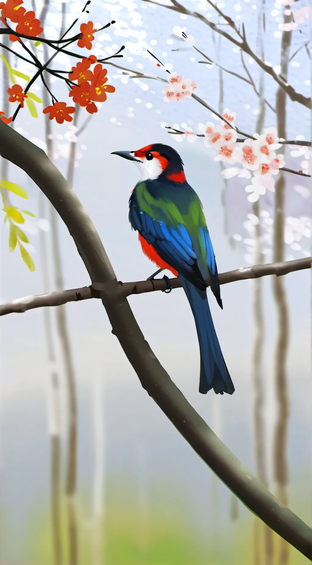 ai character: Humming bird background