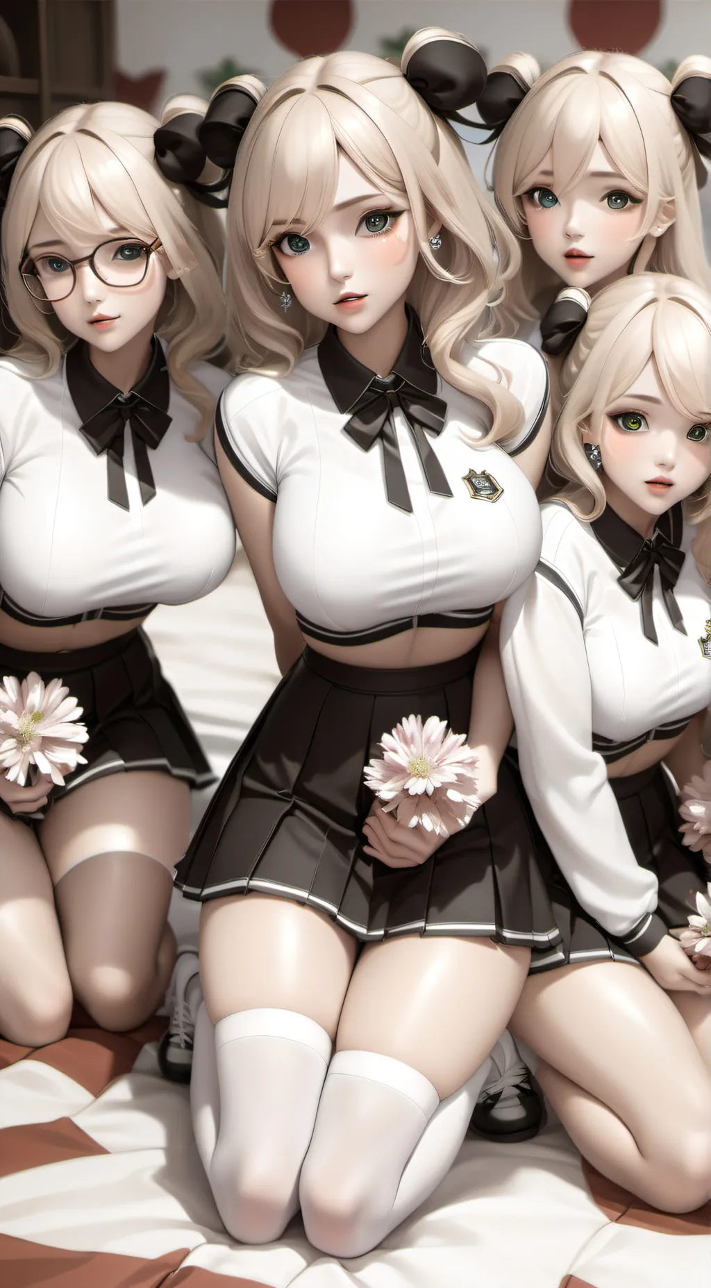 ai character: The W cheerleaders background