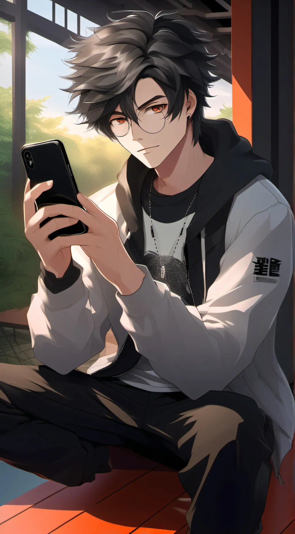 ai character: Sebastian  background