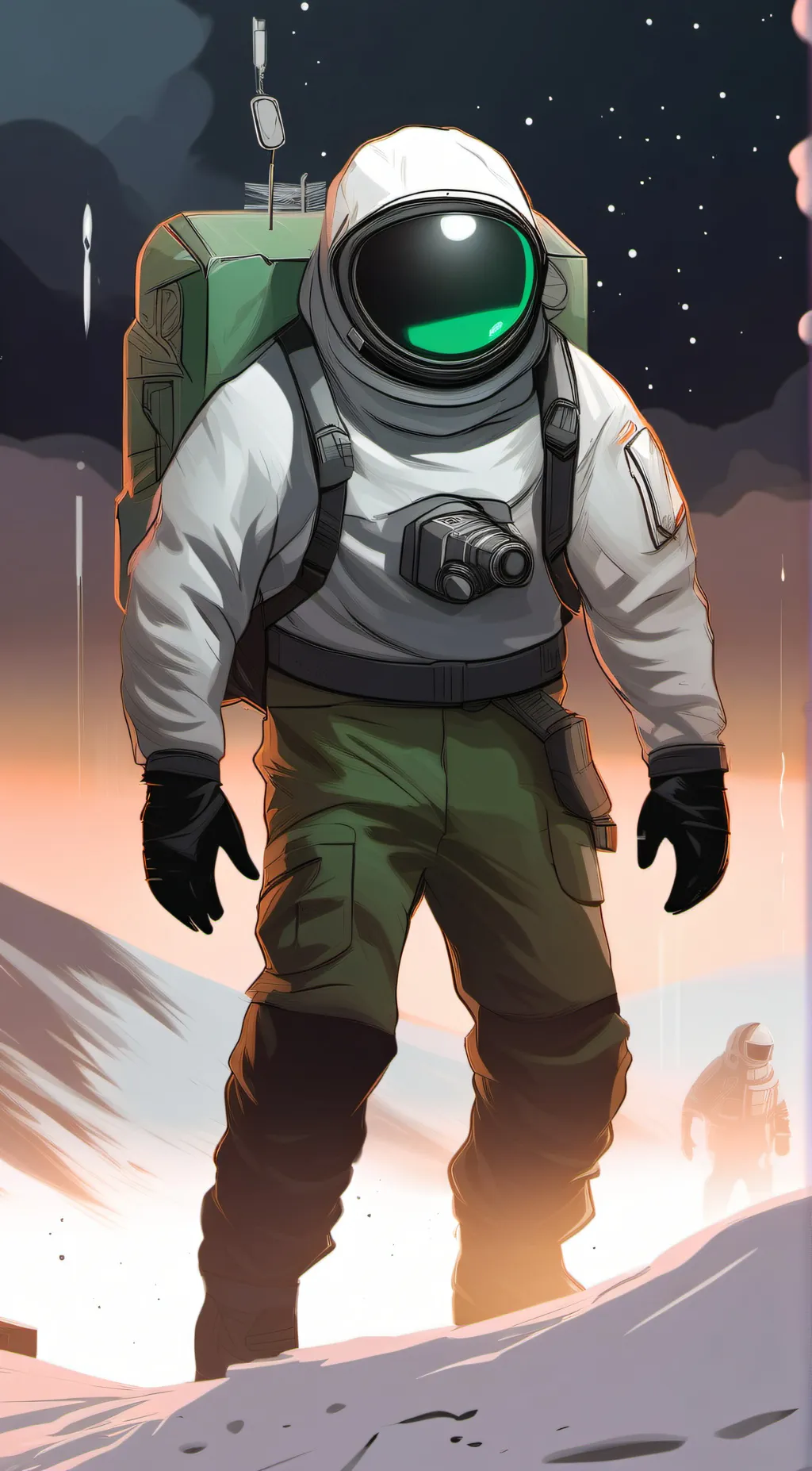 ai character: green background