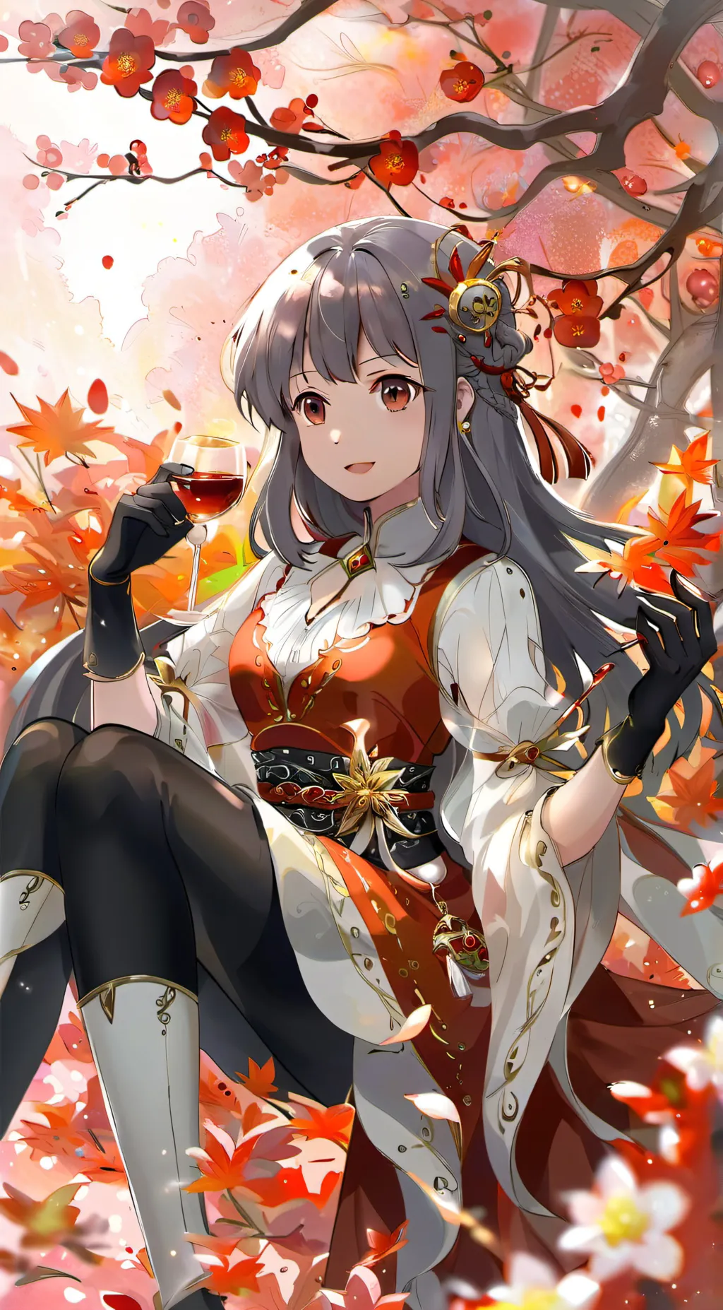 ai character: Autumn background