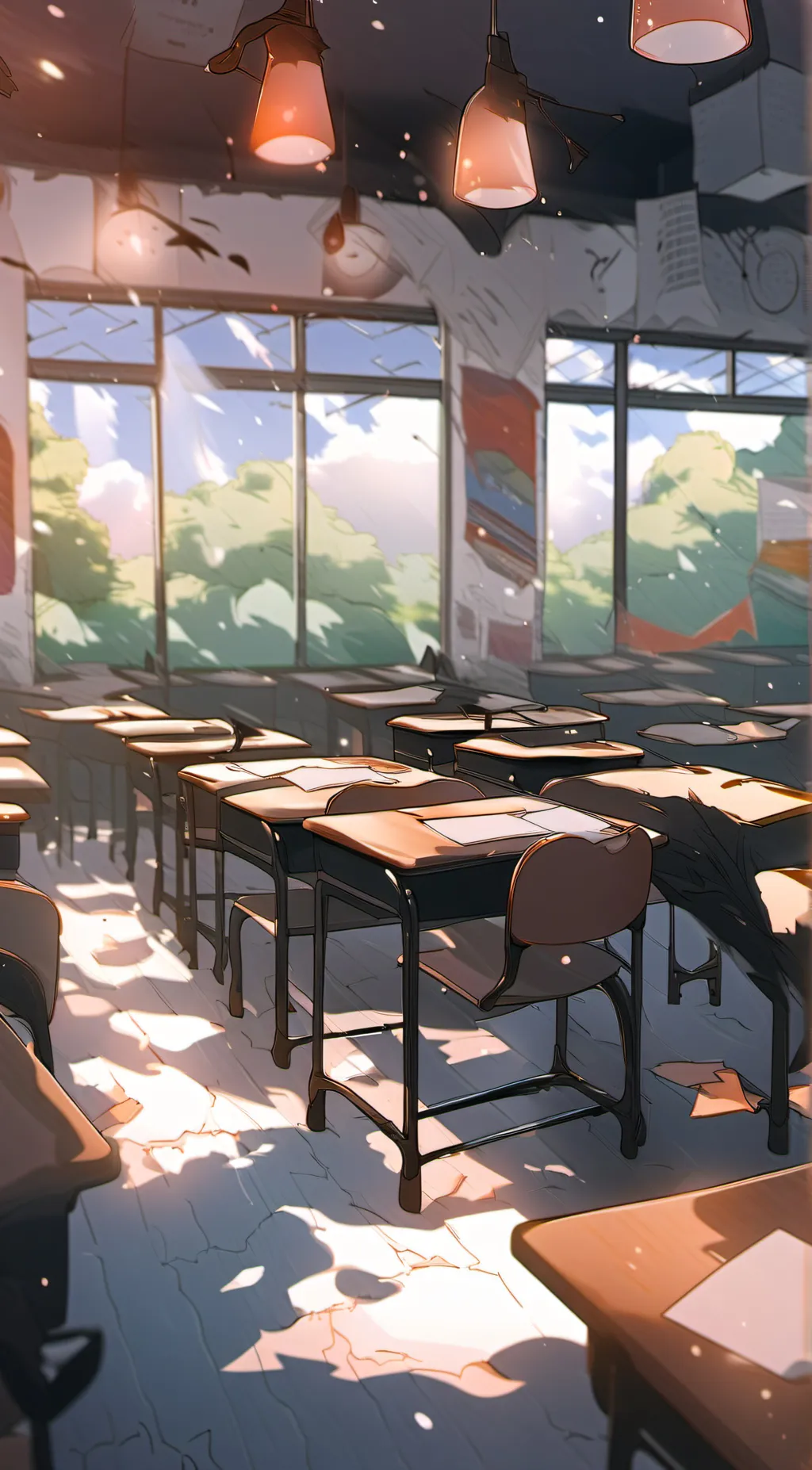ai character: Fandom classroom! background