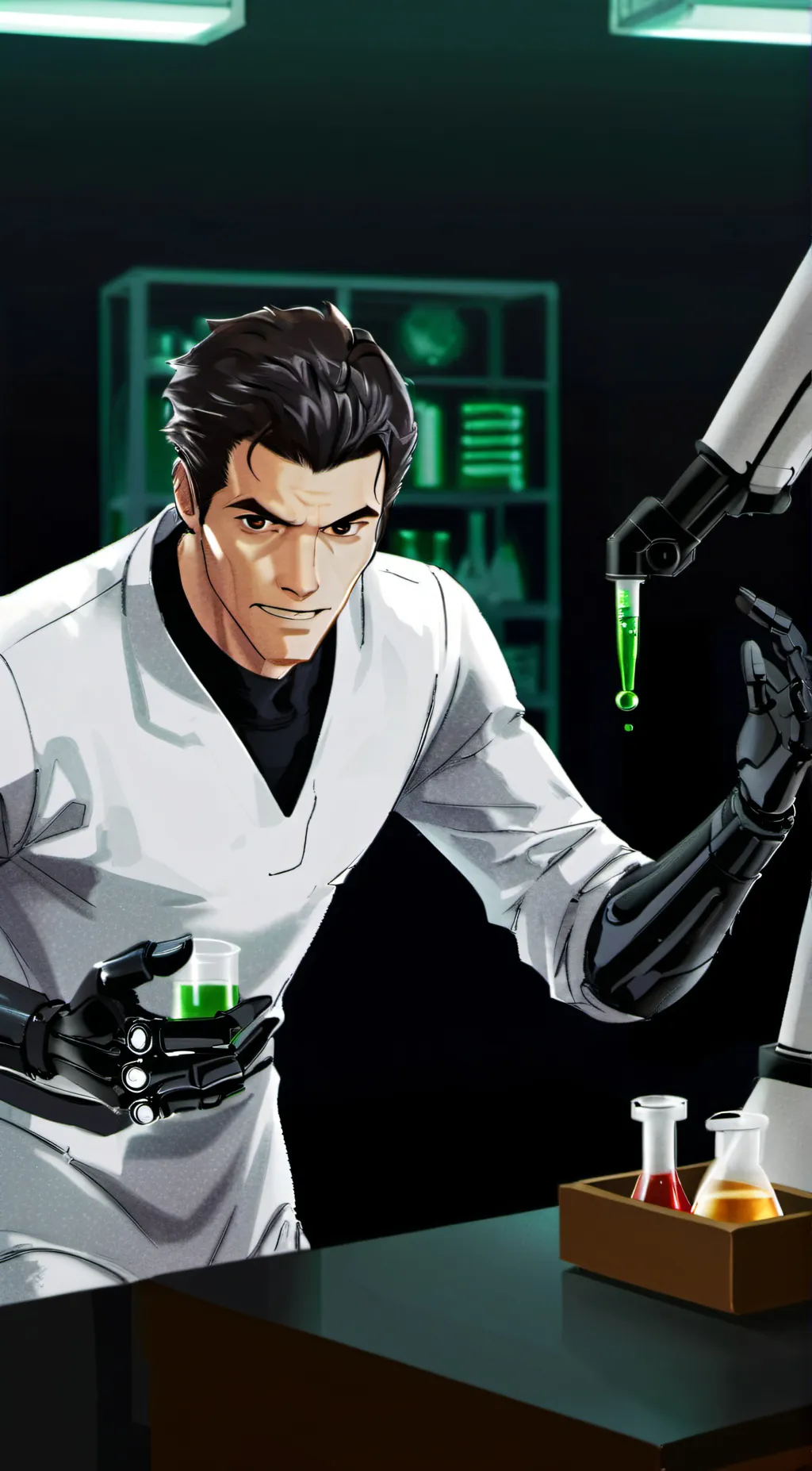 ai character: Mandroid background